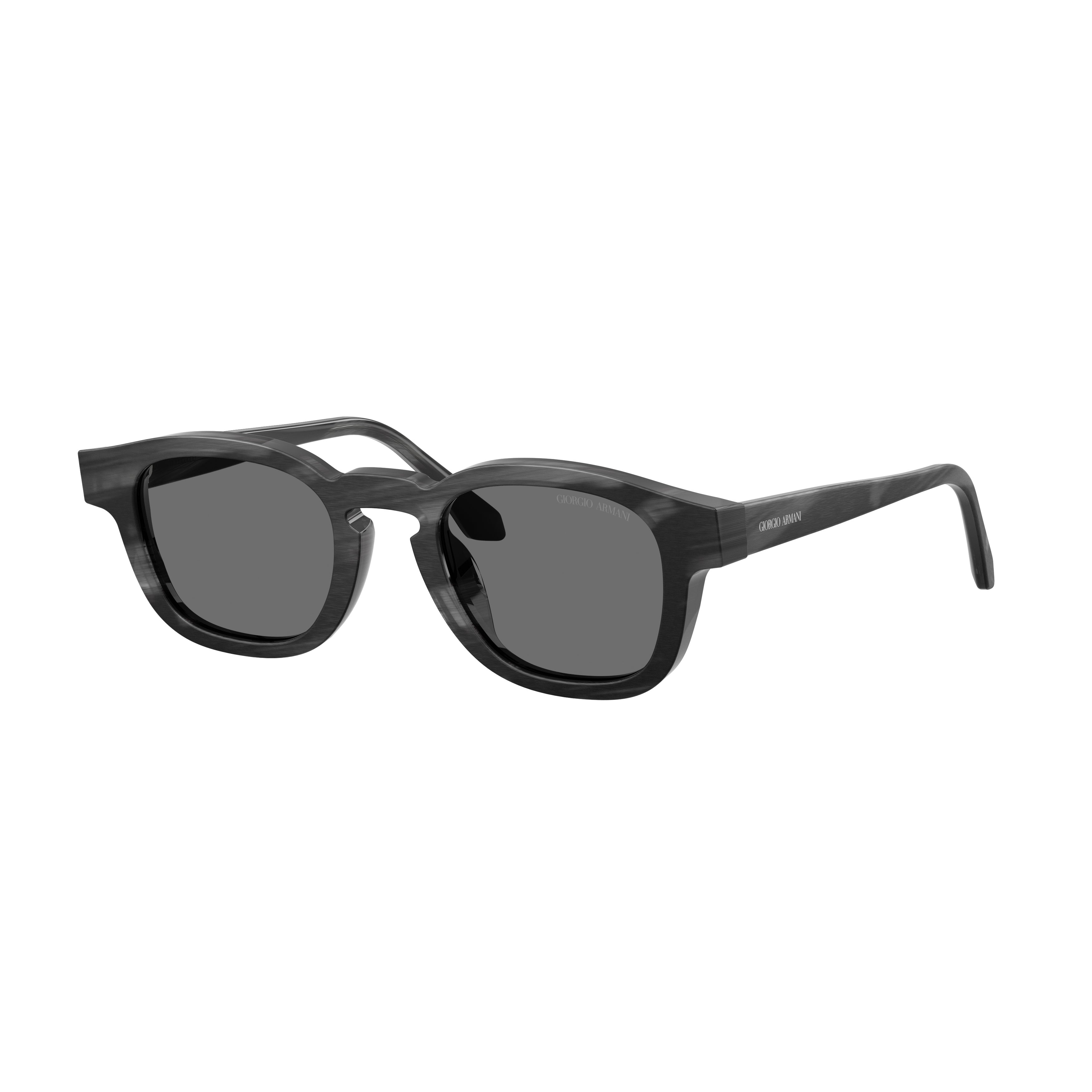 0ar8254u Rounded Square Acetate Sunglasses with Subtle Marbled Finish