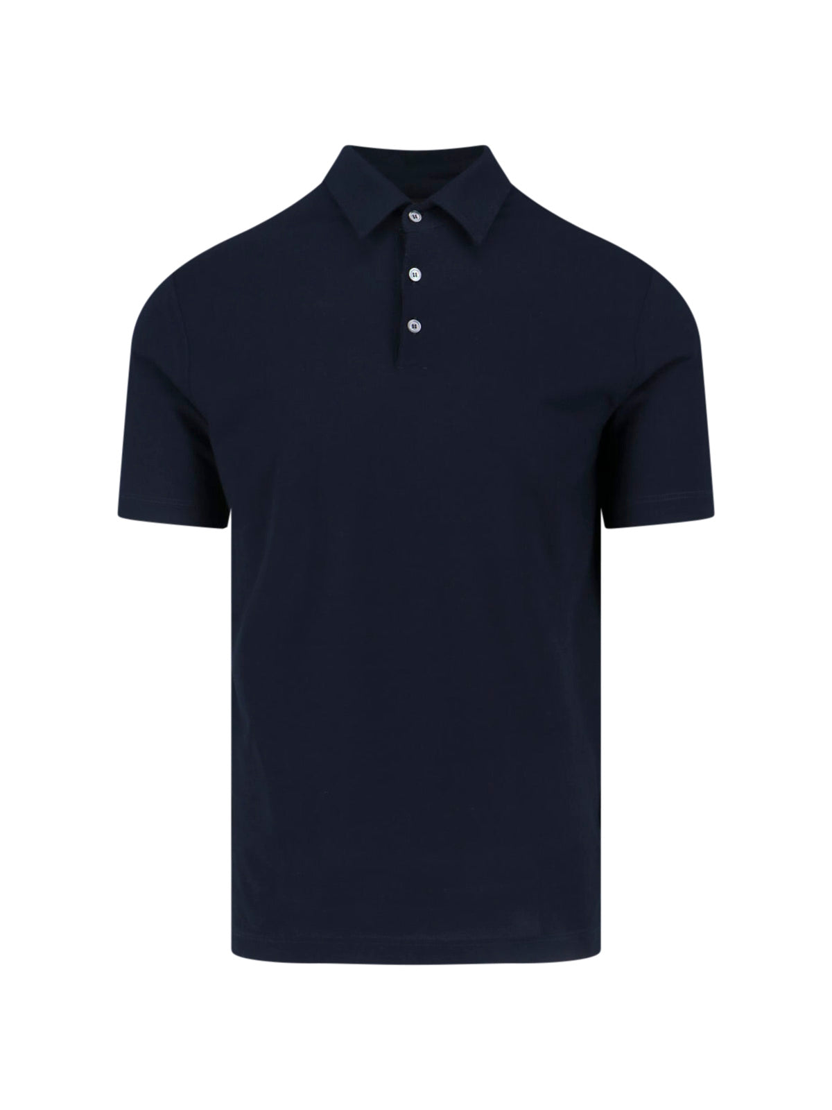 Short-Sleeve Navy Polo With Classic Collar
