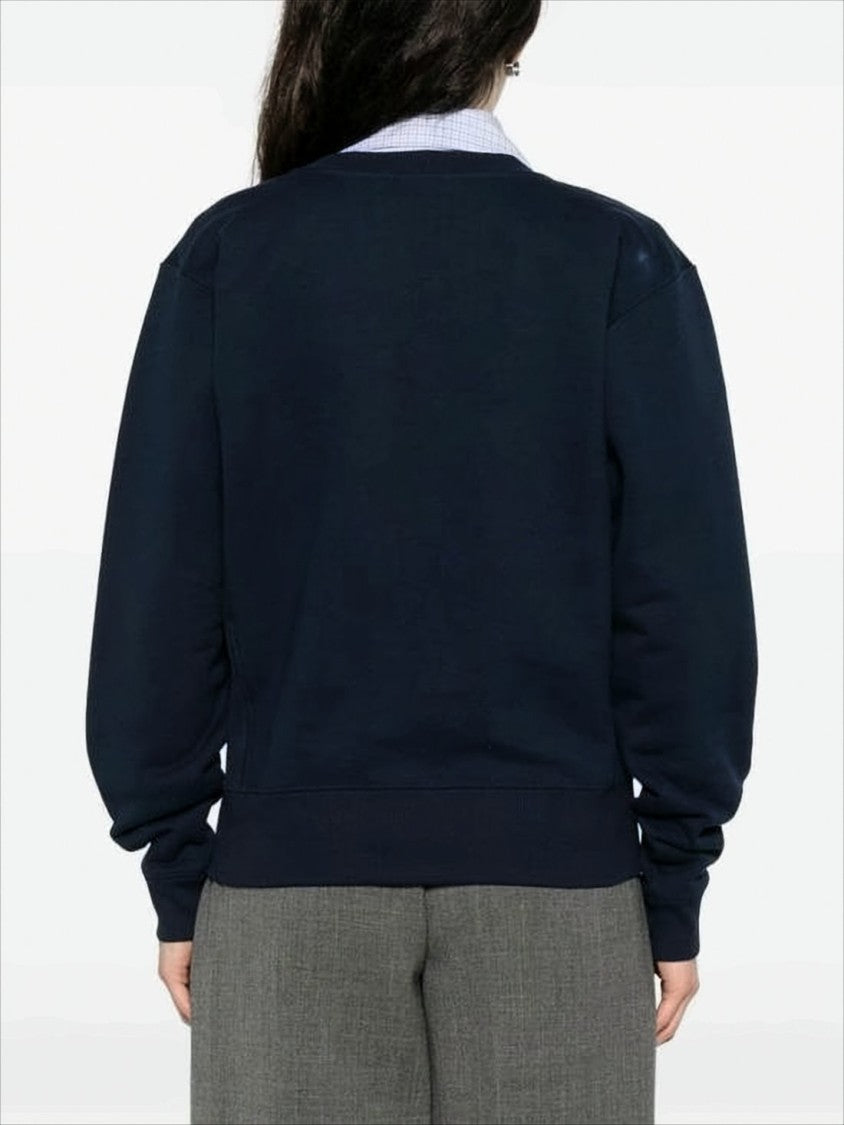 Long-Sleeve Cotton Crewneck Top
