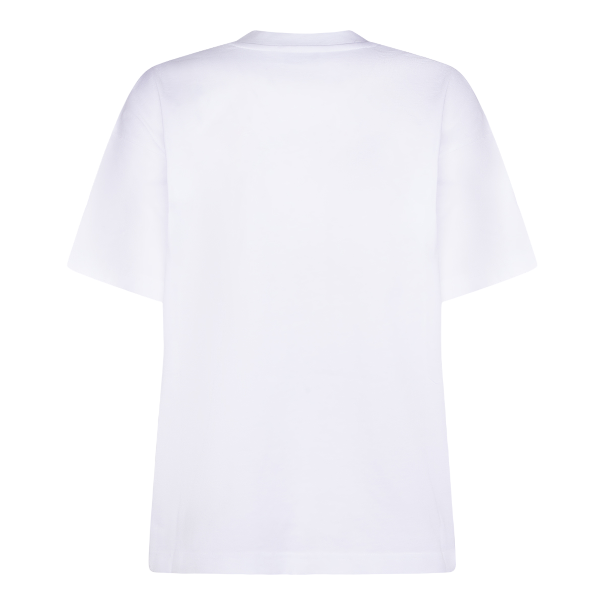 Minimalist White T-Shirt With Round Neckline
