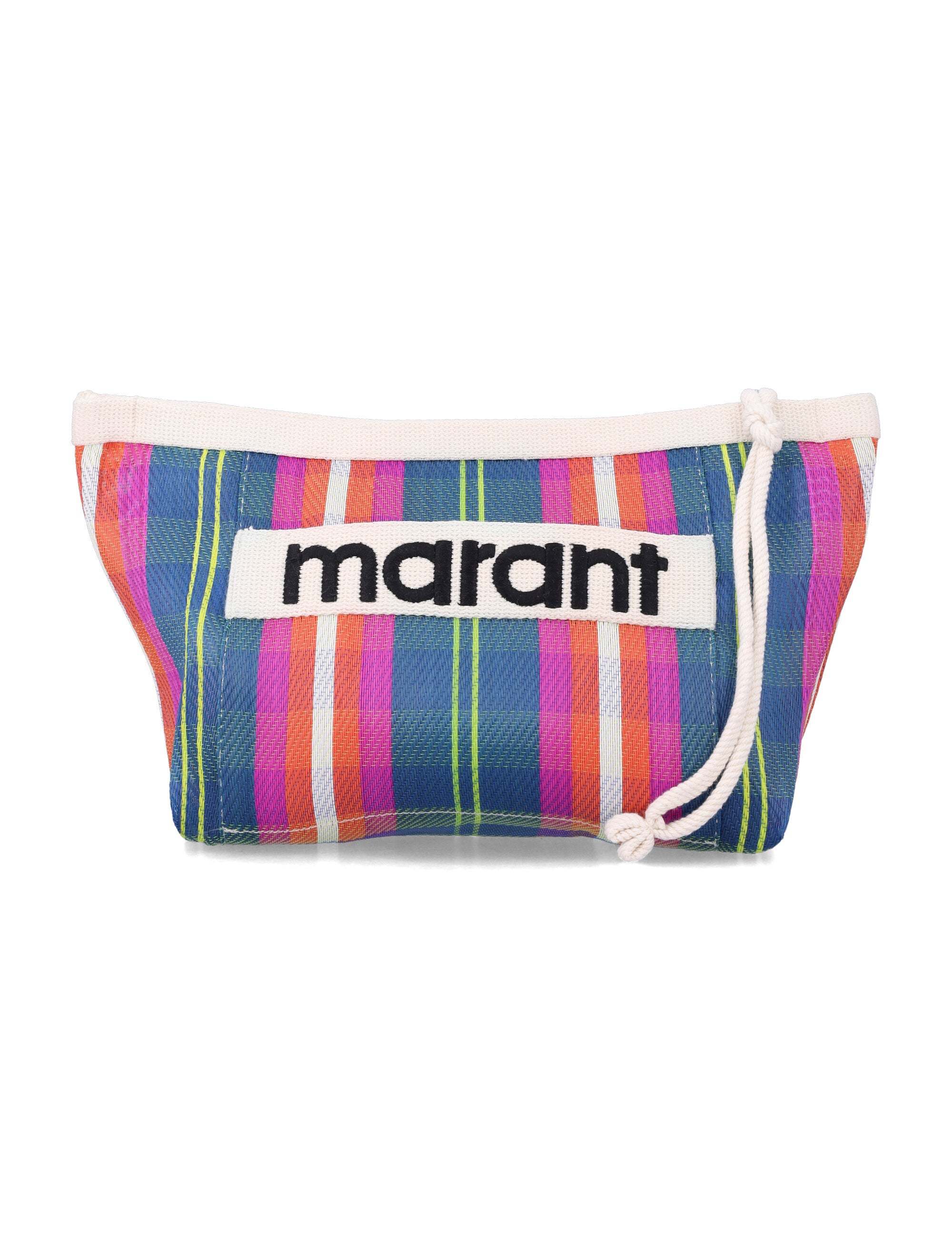 Striped Nylon Clutch