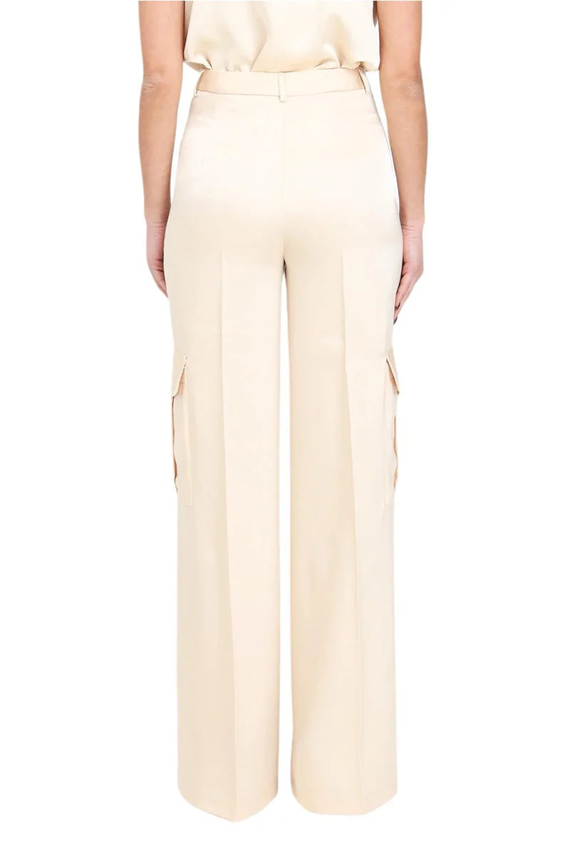 Polyester Trousers - Beige