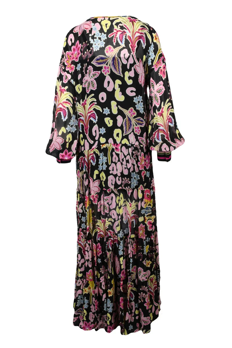 Long Voile Dress - Multicolor