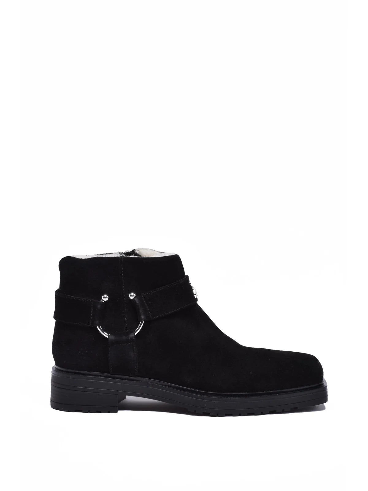 Black Suede Rubber Women's Suede Chukka Boot