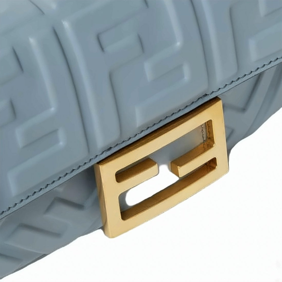 Structured Blue Calf Leather Mini Crossbody Bag