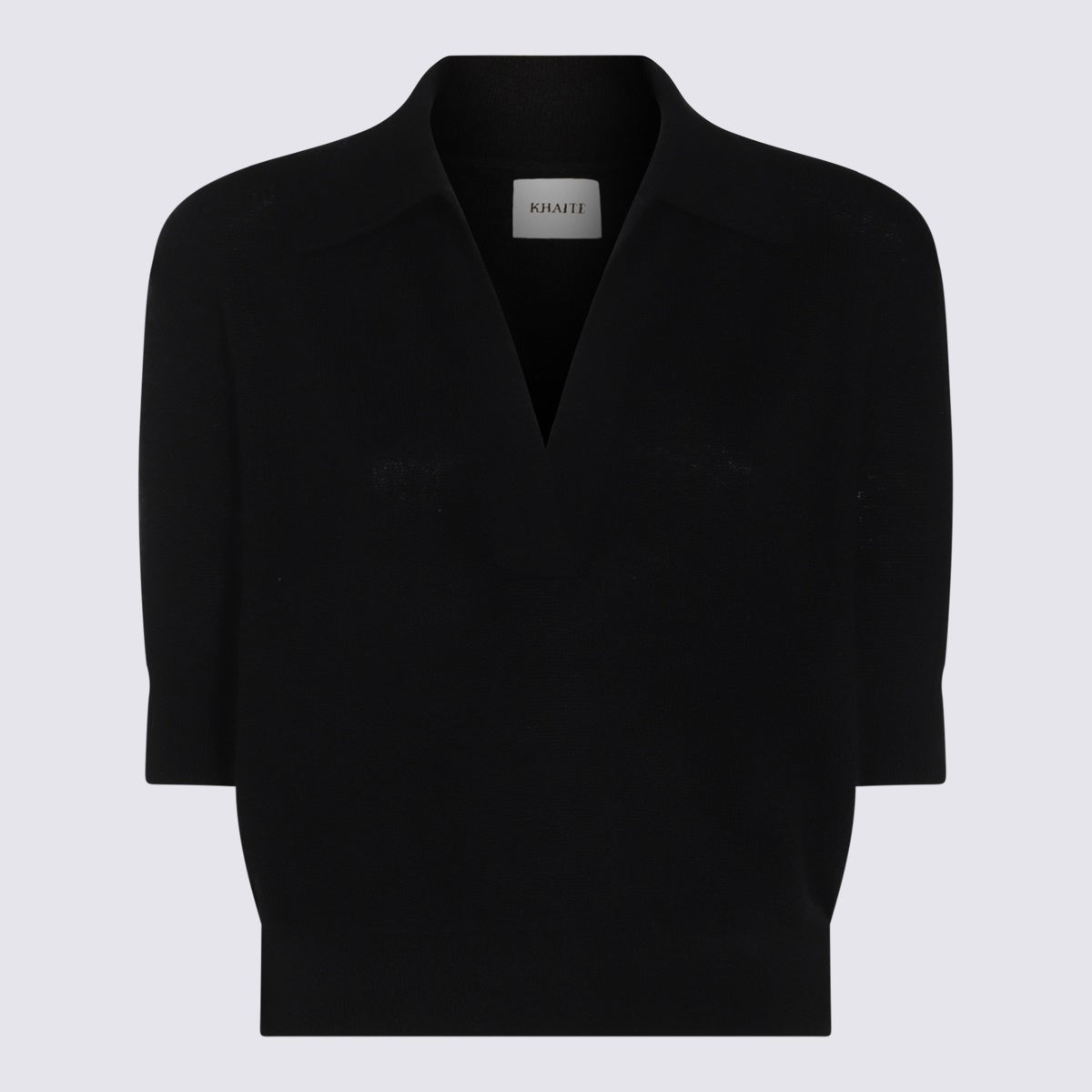 Black Cashmere Polo Shirt