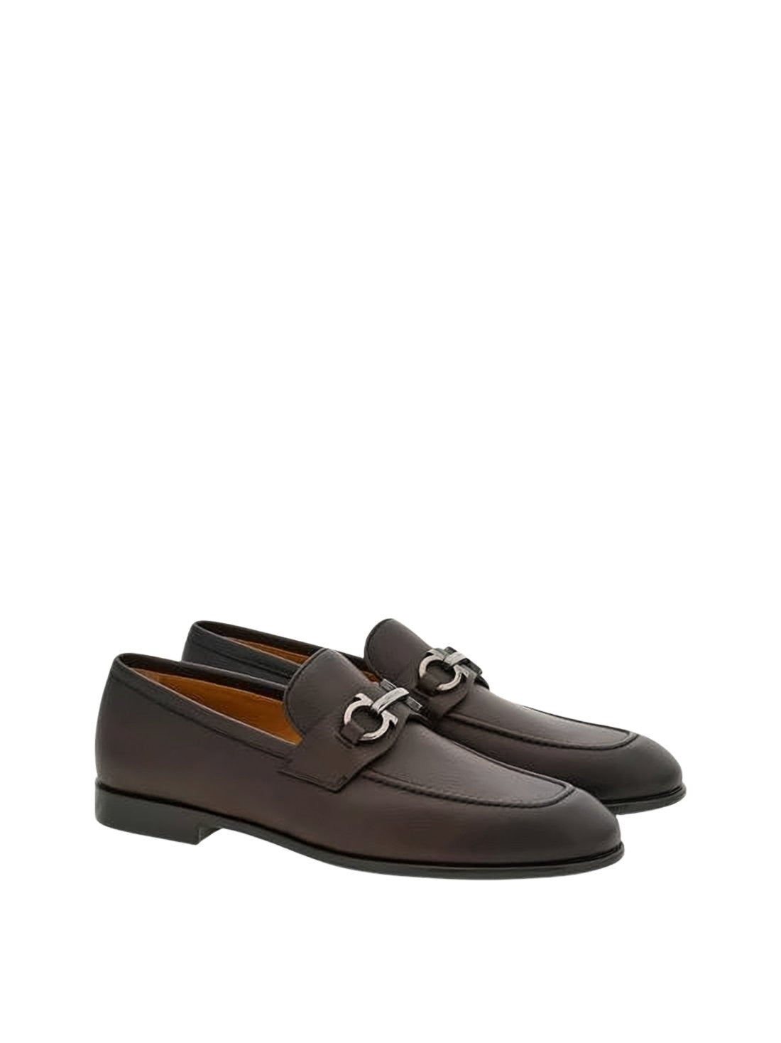 Brown Leather Loafers with Polished Finish