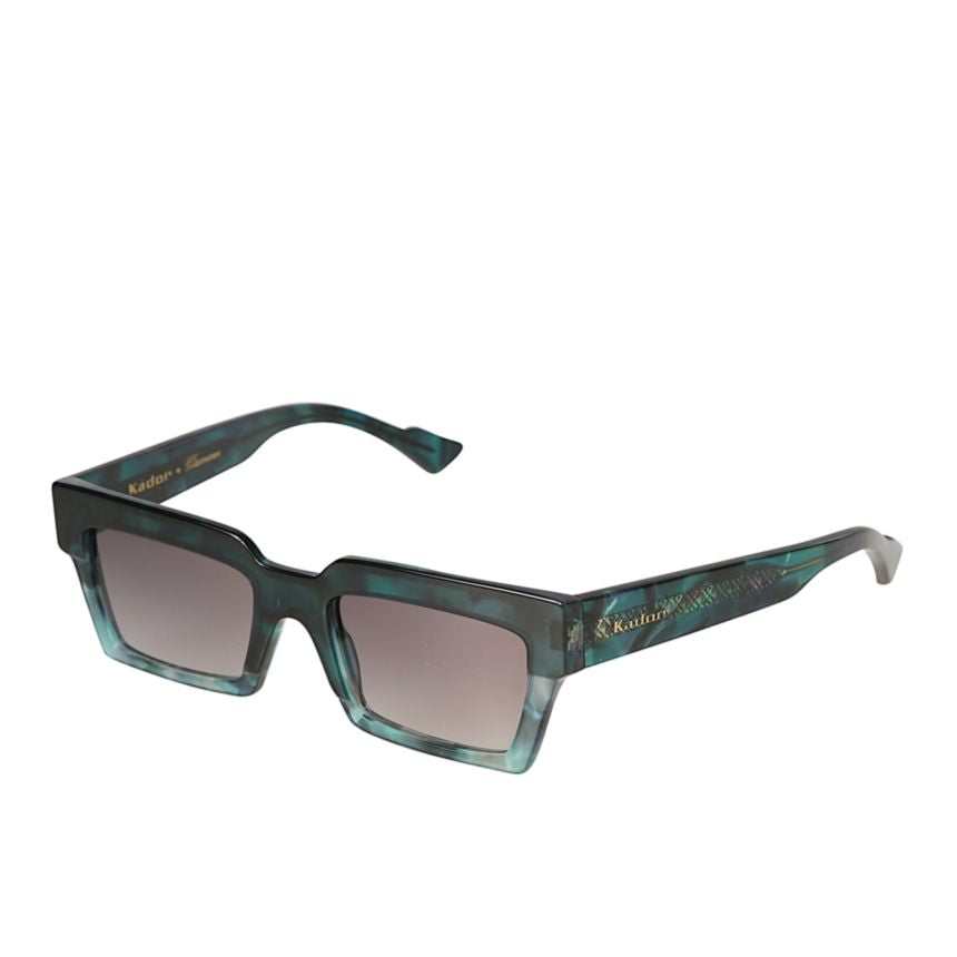 Smart Rectangular Marbled Frame Sunglasses with Gradient Lenses