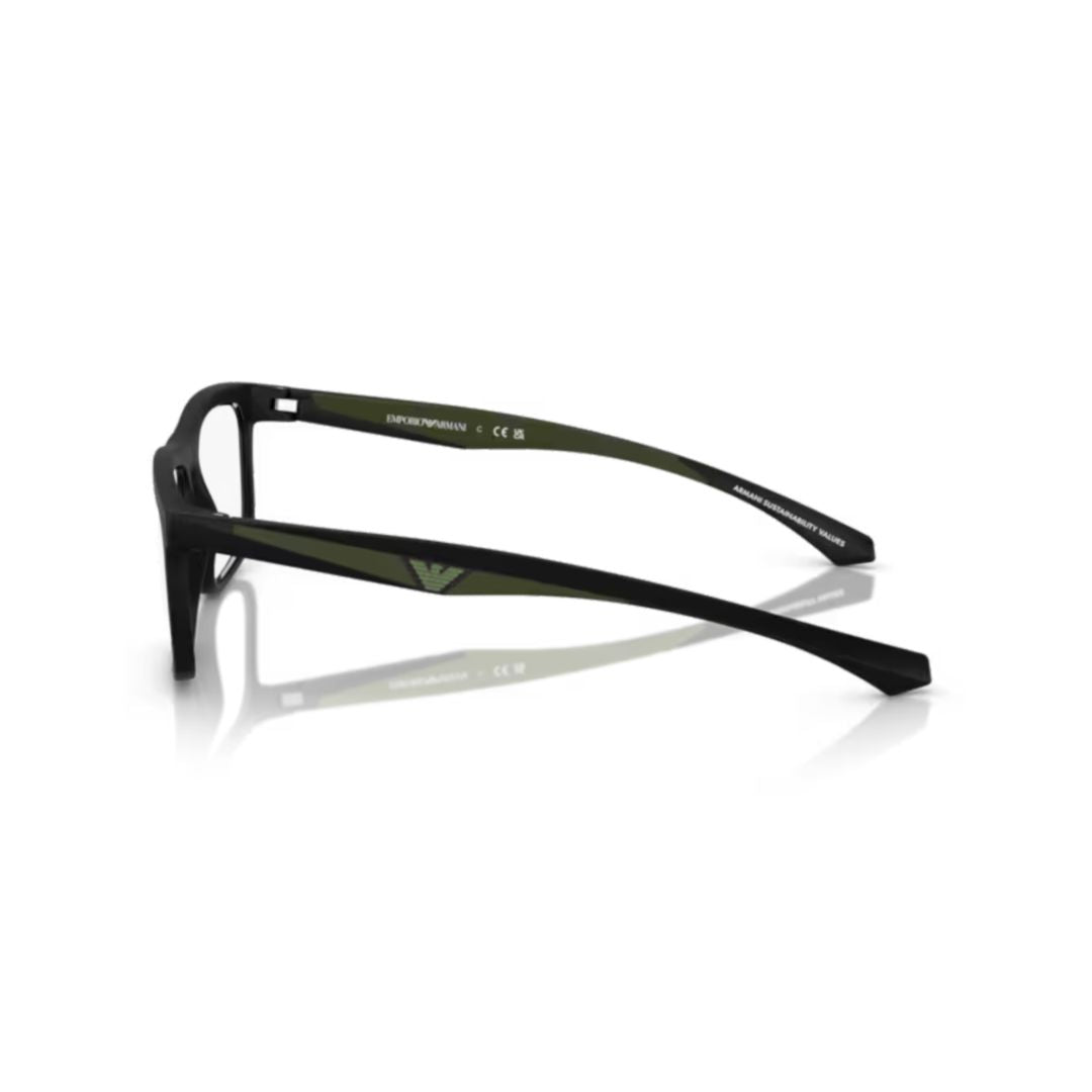 0ea3246 Rectangular Eyeglass Frames with Dark Green Accents