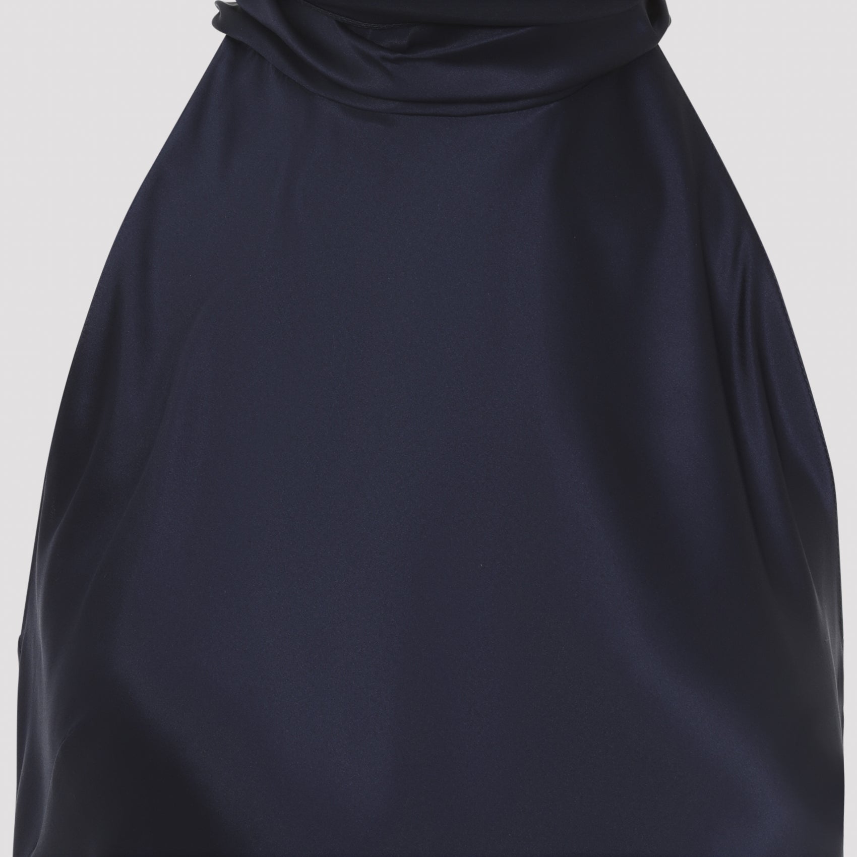 Silk-Blend Sleeveless Top with Gathered Neckline