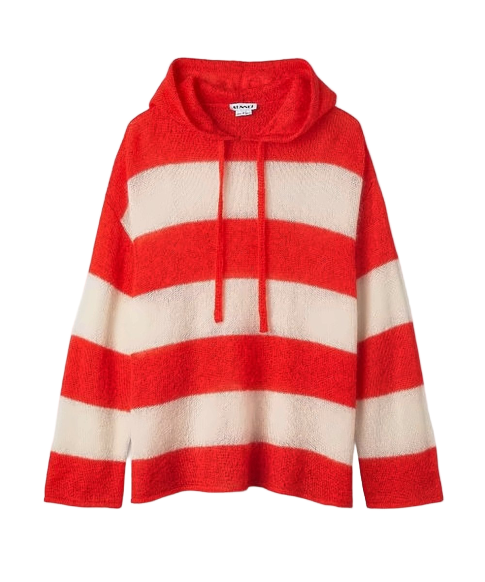 Mocha and Cream Stripe Hooded Sweater