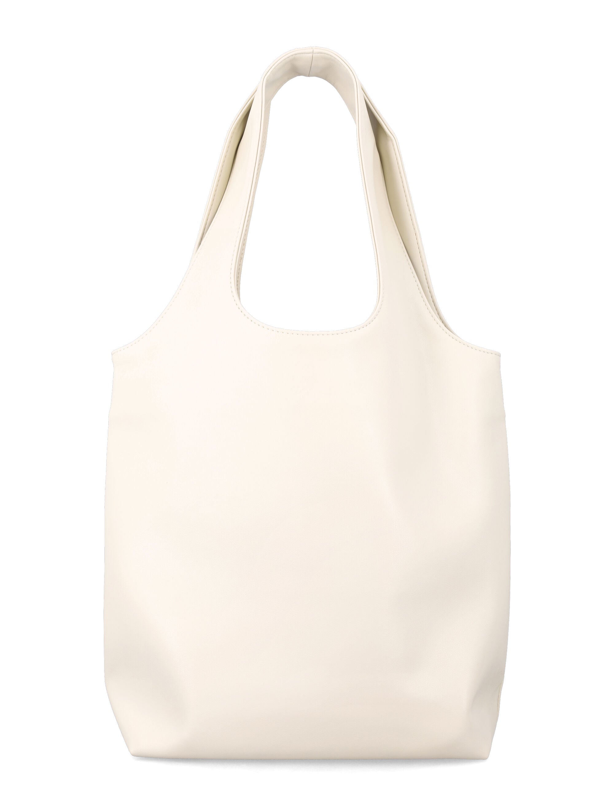 Ninon Small Black Faux Leather Tote
