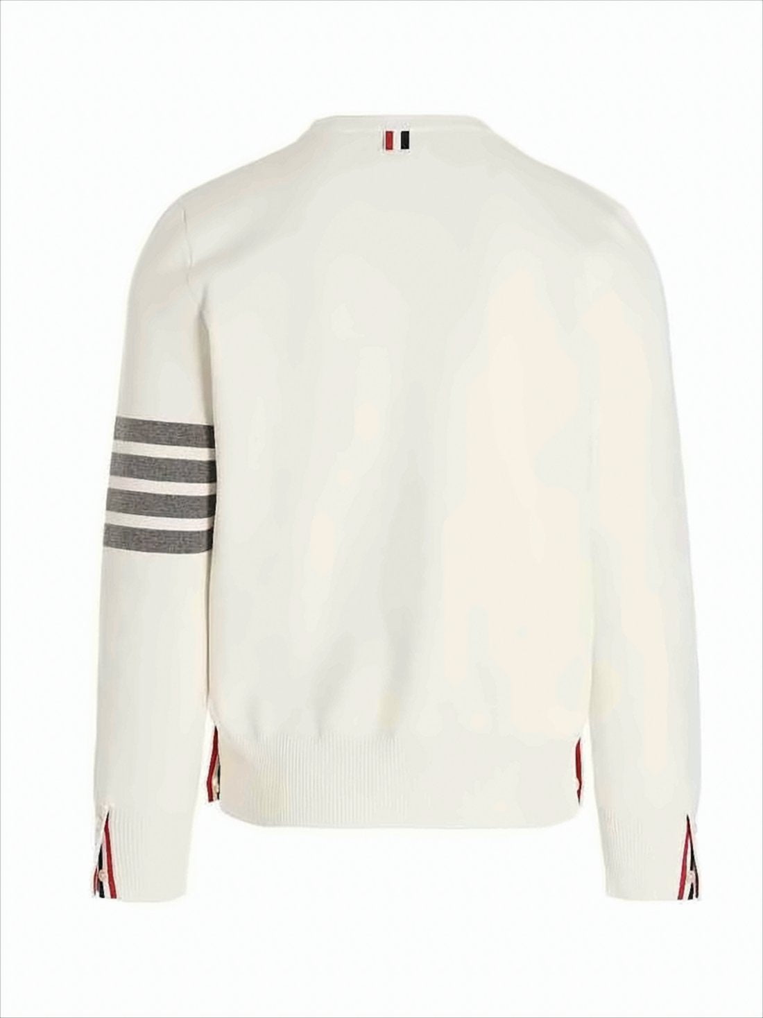 Classic White Cotton Knit Sweater