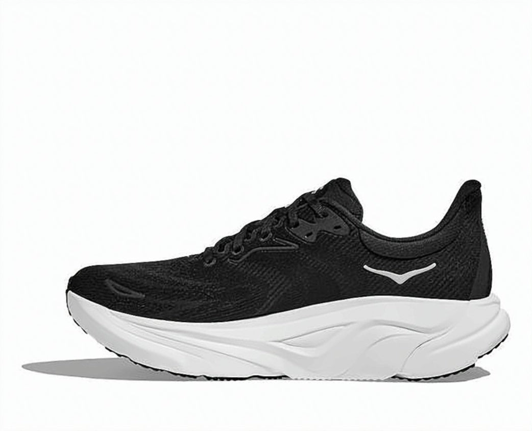 Black Mesh Sneakers with Sculpted White Sole