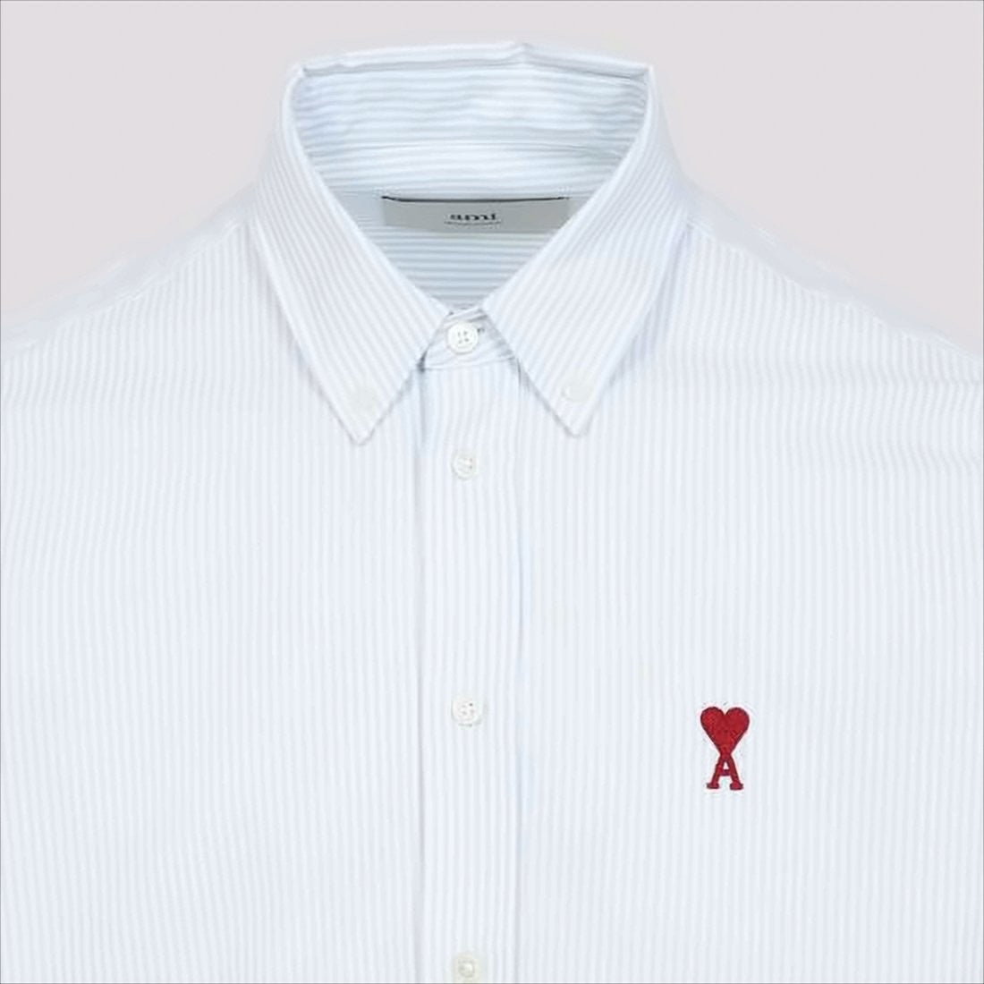 Light Blue and White Pinstripe Long-Sleeve Shirt