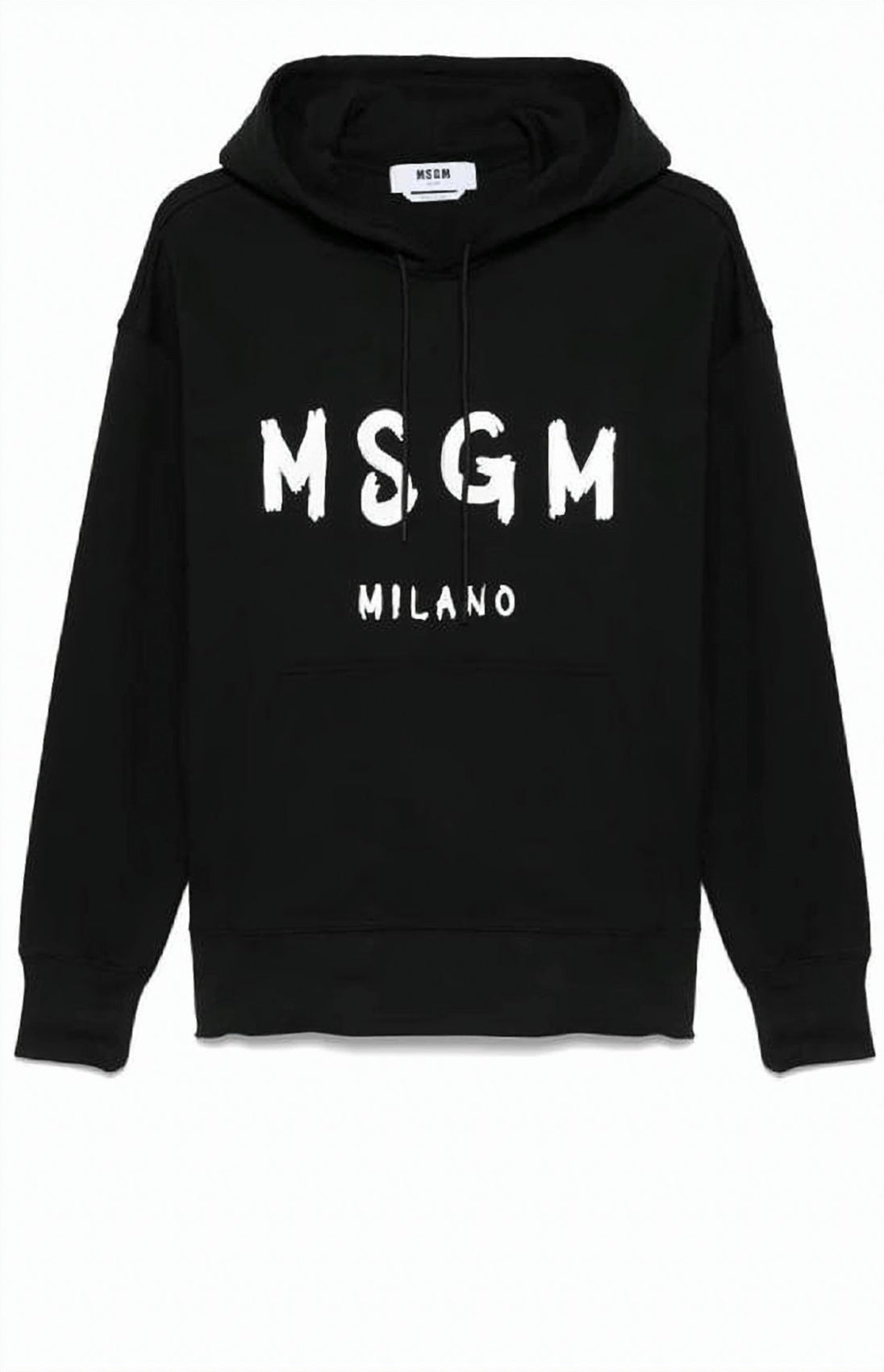Relaxed-Fit Black Hoodie with Bold Branding