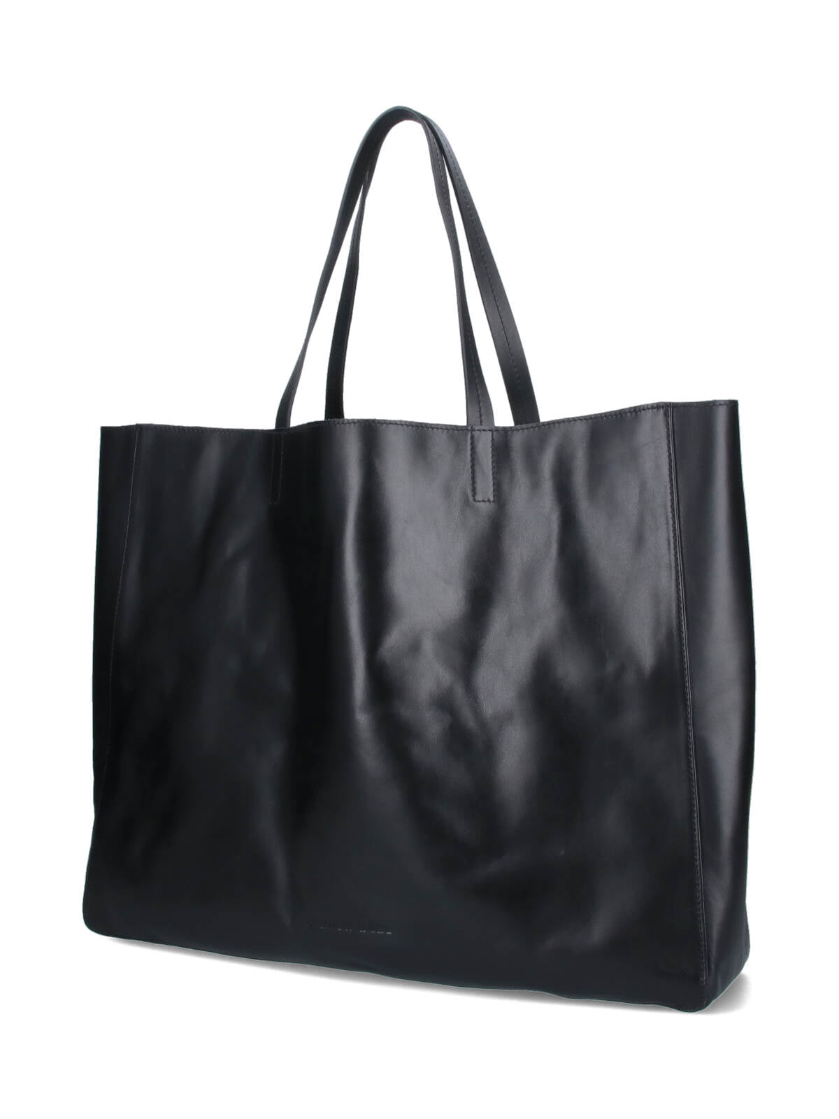 Structured Black Bag With Smooth Finish