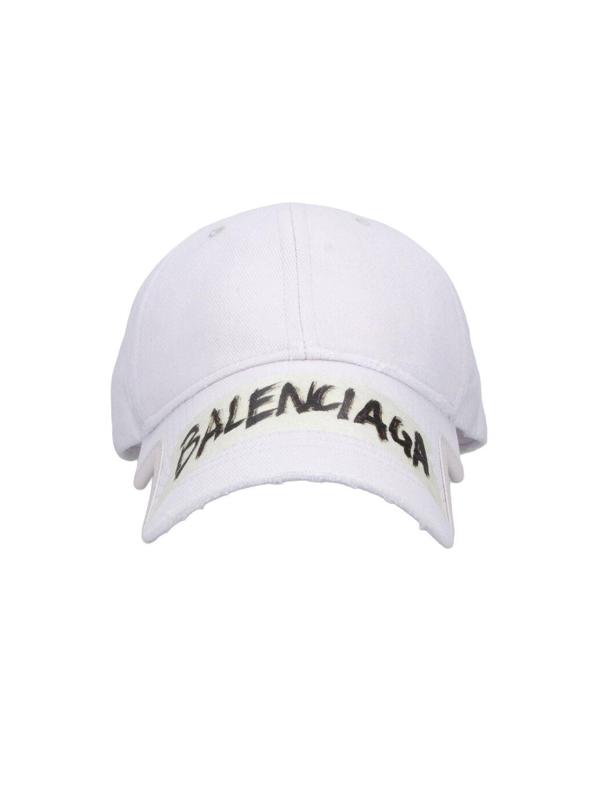 White Masking Tape Cut-Out Visor Hat