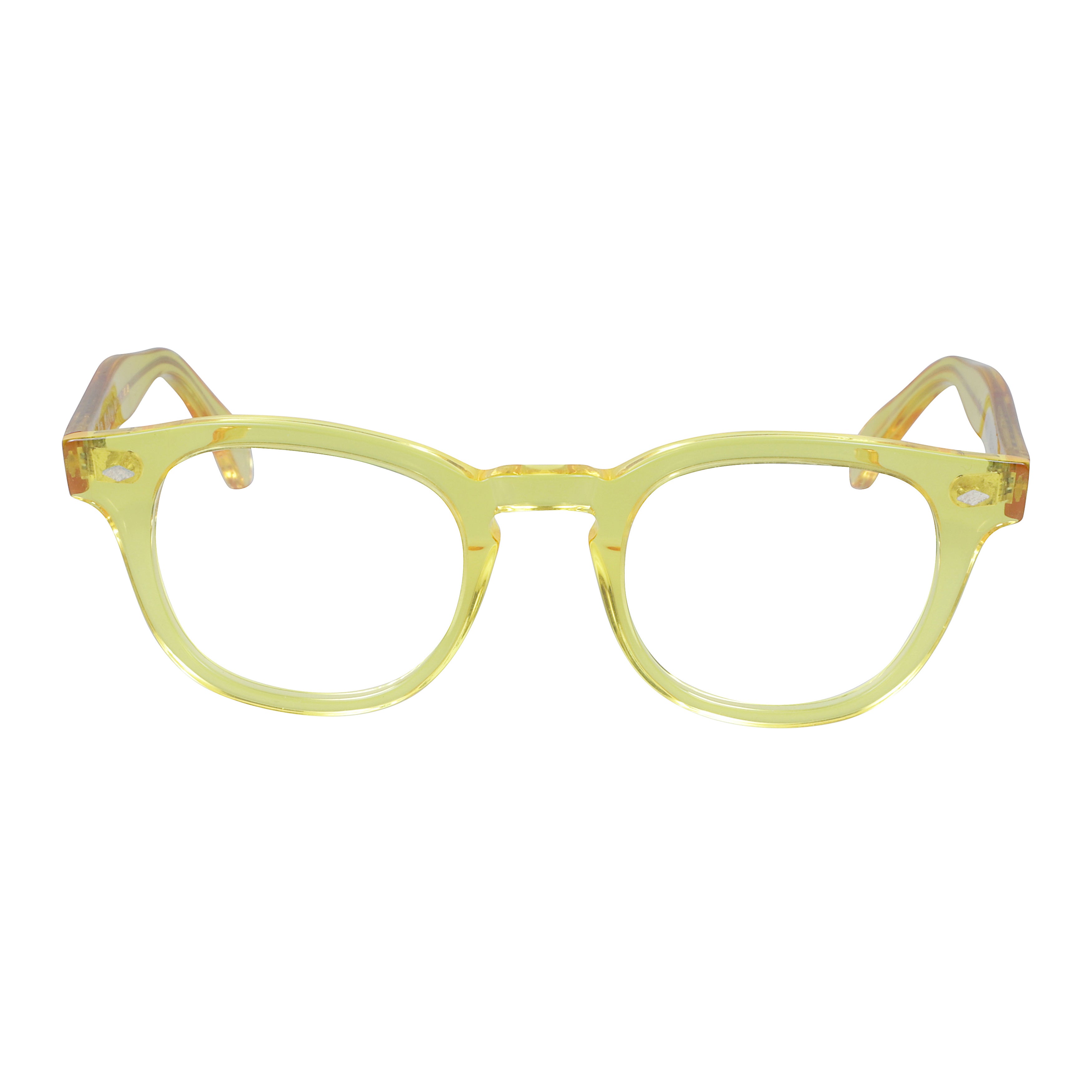Jolly Cal 49 Translucent Yellow Rounded Square Eyeglasses