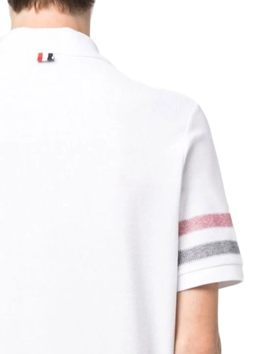 Short-Sleeved Polo With Striped Sleeve Accents