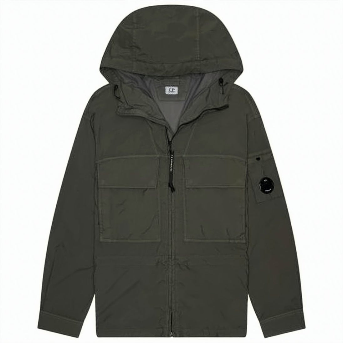 Utilitarian Green Hooded Jacket