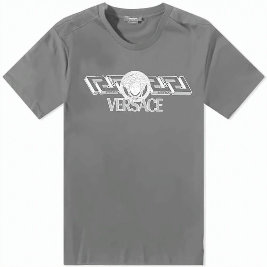 Grey Graphic Short-Sleeved T-Shirt