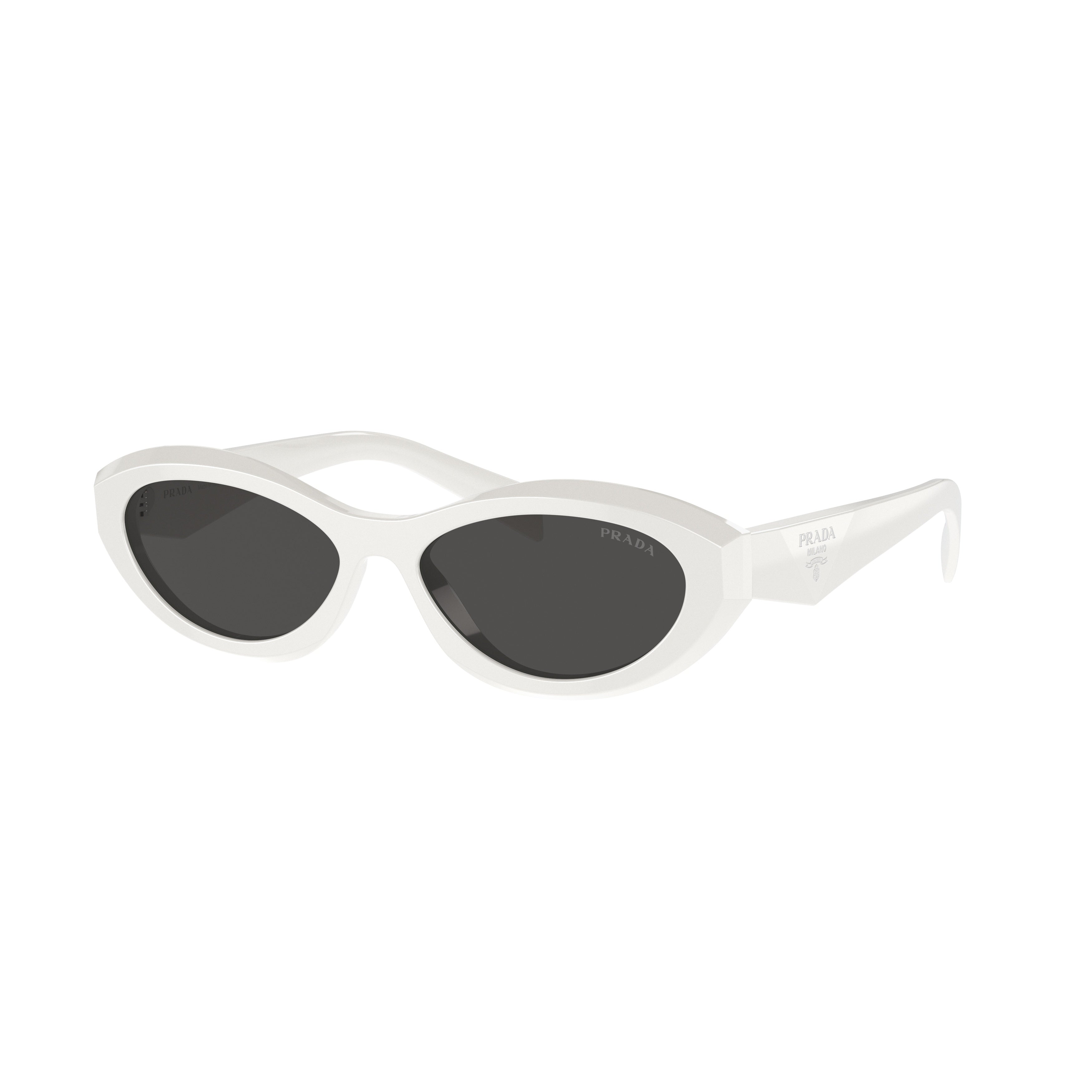 0pr 26zs Oval White Acetate Sunglasses