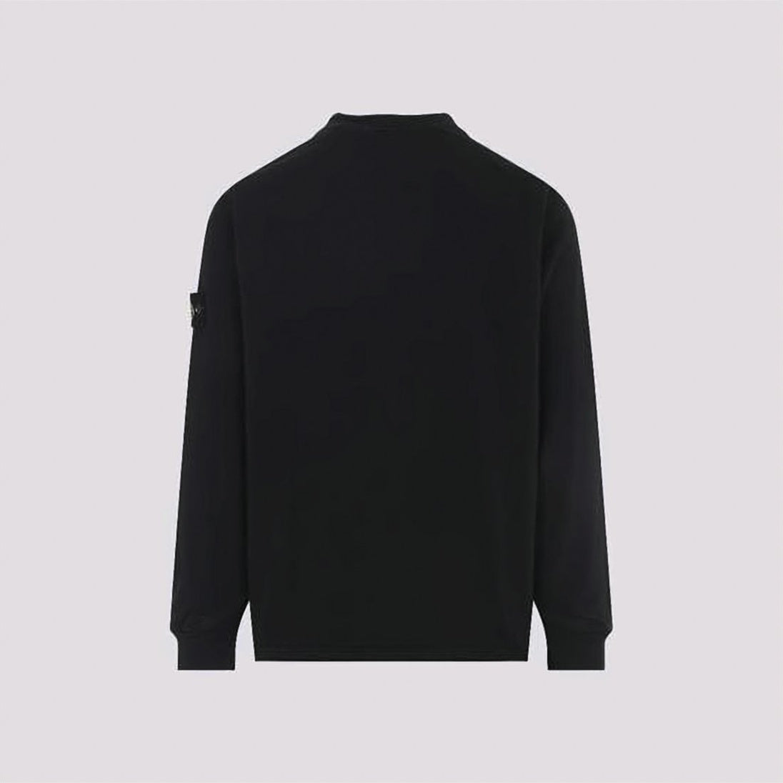 Long-Sleeve Black Tee with Distinctive Patch Logo
