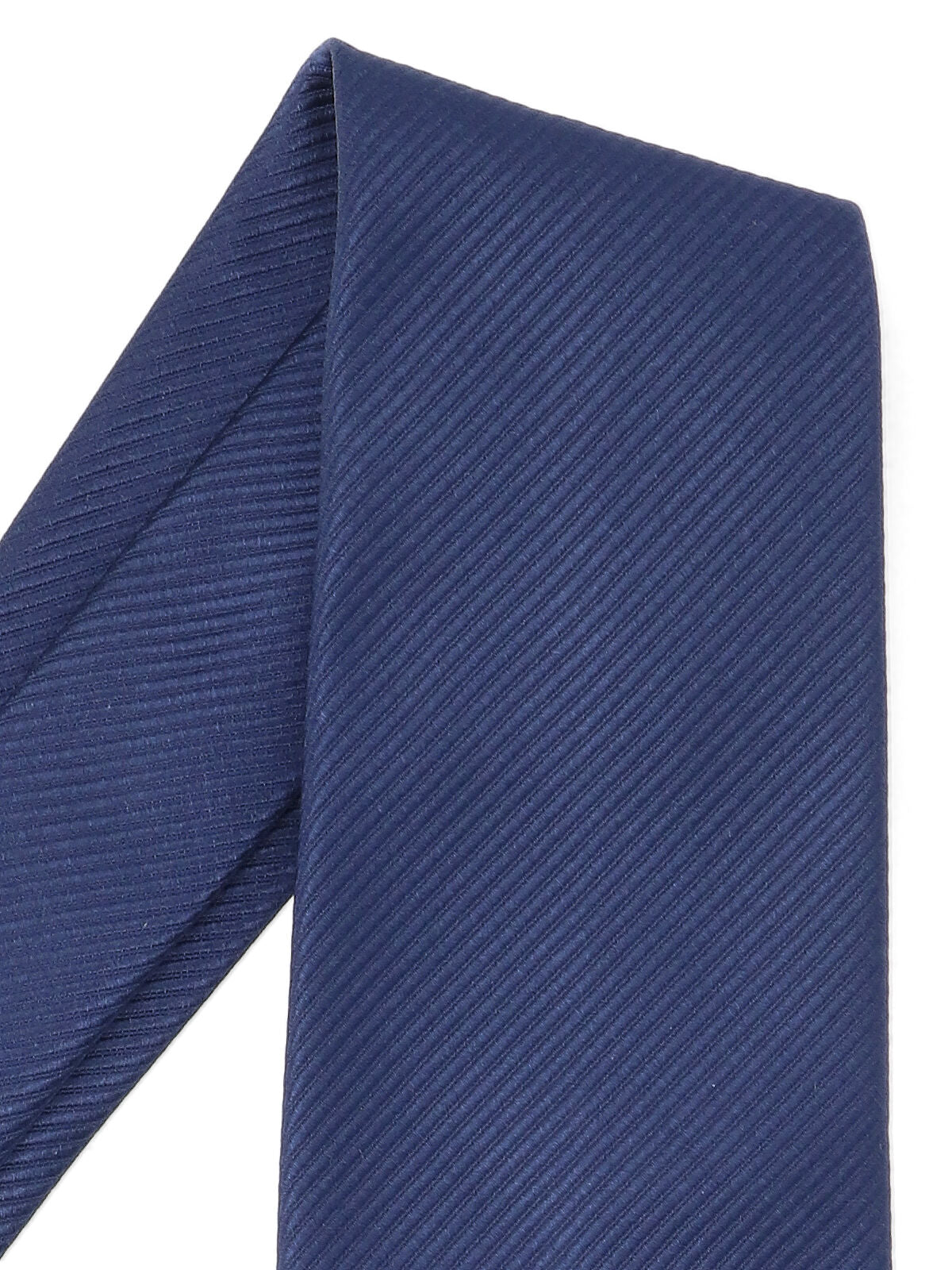 “Gros Grain” Tie, In Blue Mulberry Silk, Adjustable.