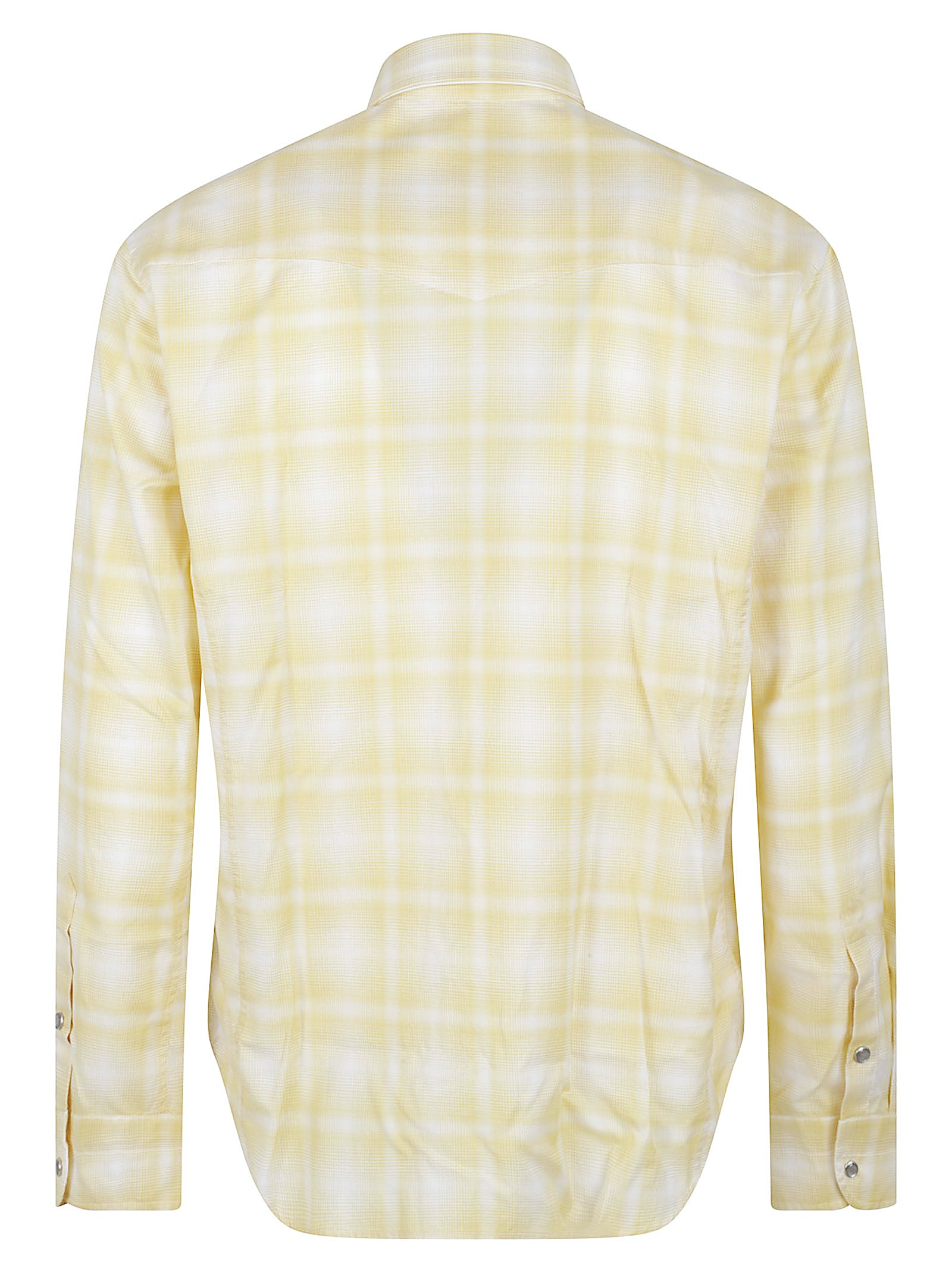 Checked Yellow Casual Shirt