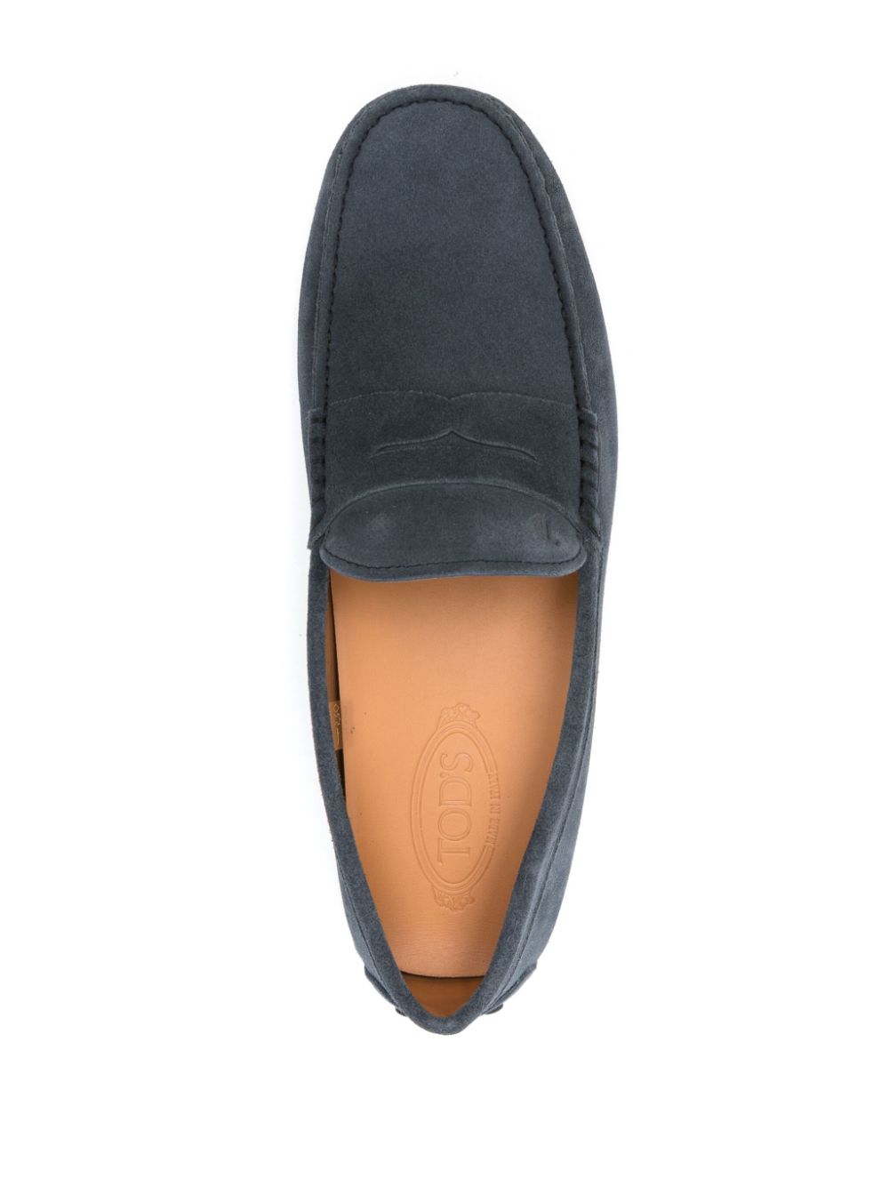 Navy Blue Suede Loafers