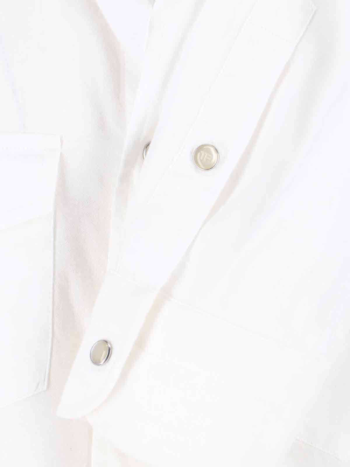 Structured White Shirt with Button-Down Front