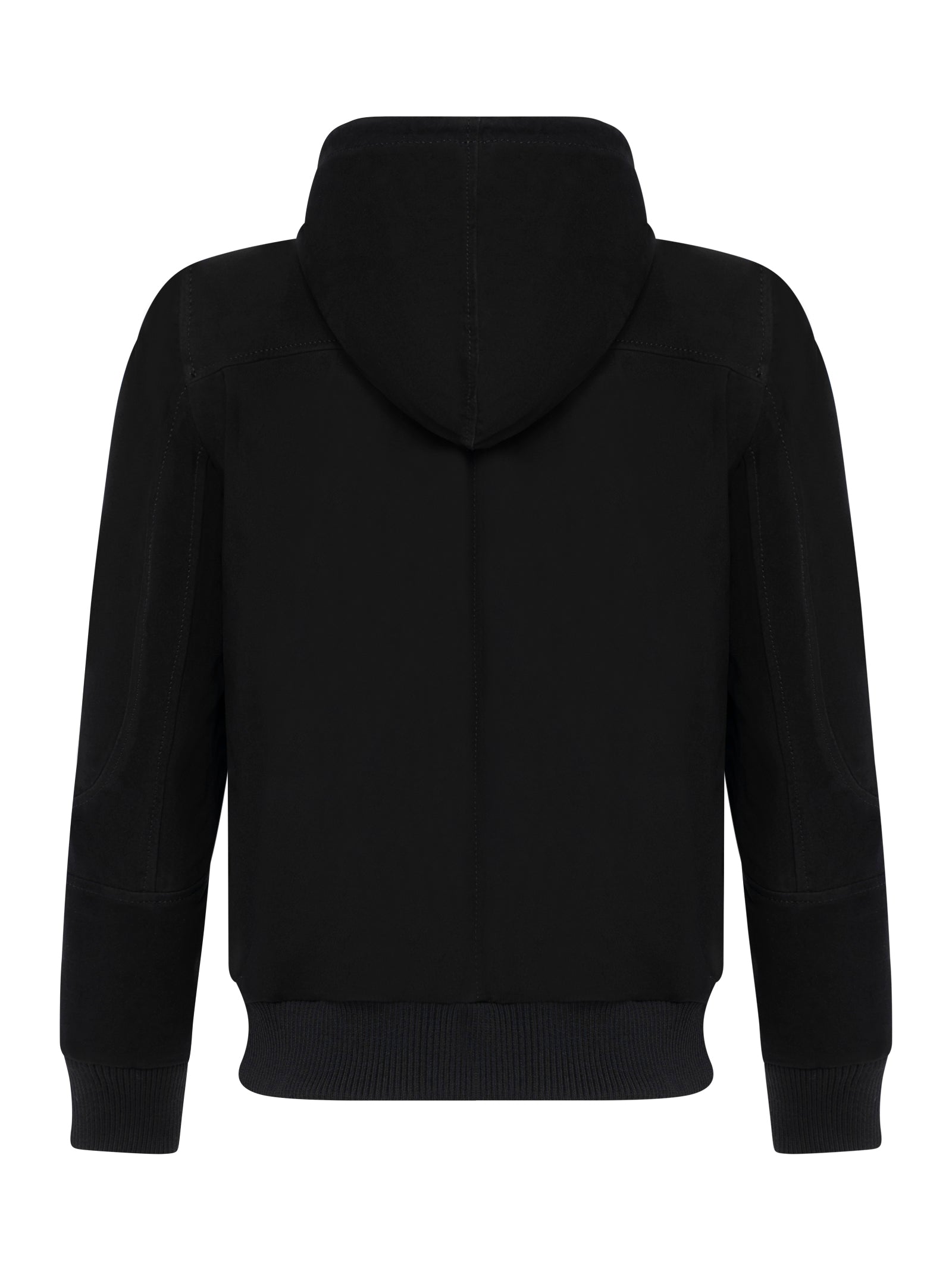 Hooded Jacket In Water-Repellent Suede Lambskin