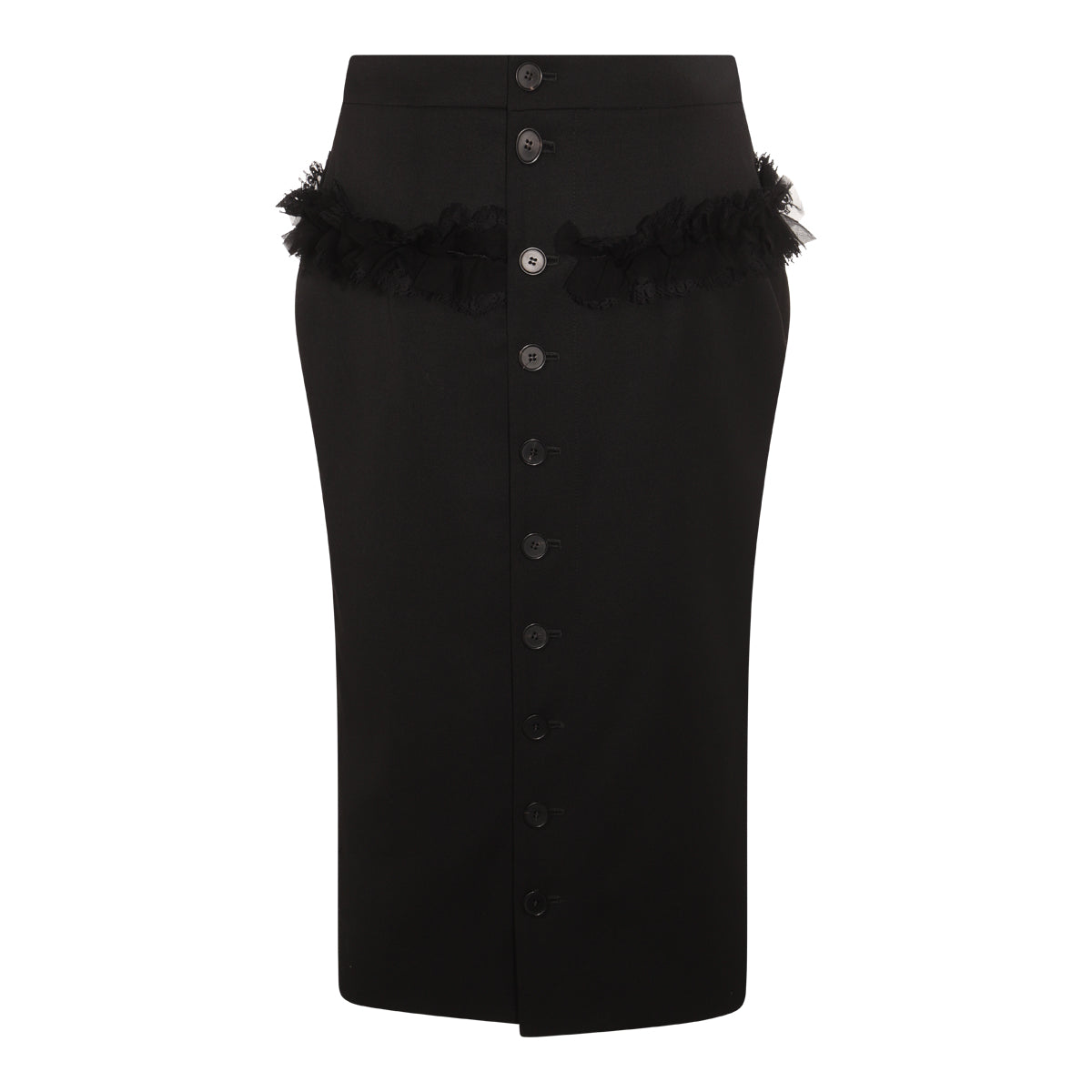 Black Wool Skirt