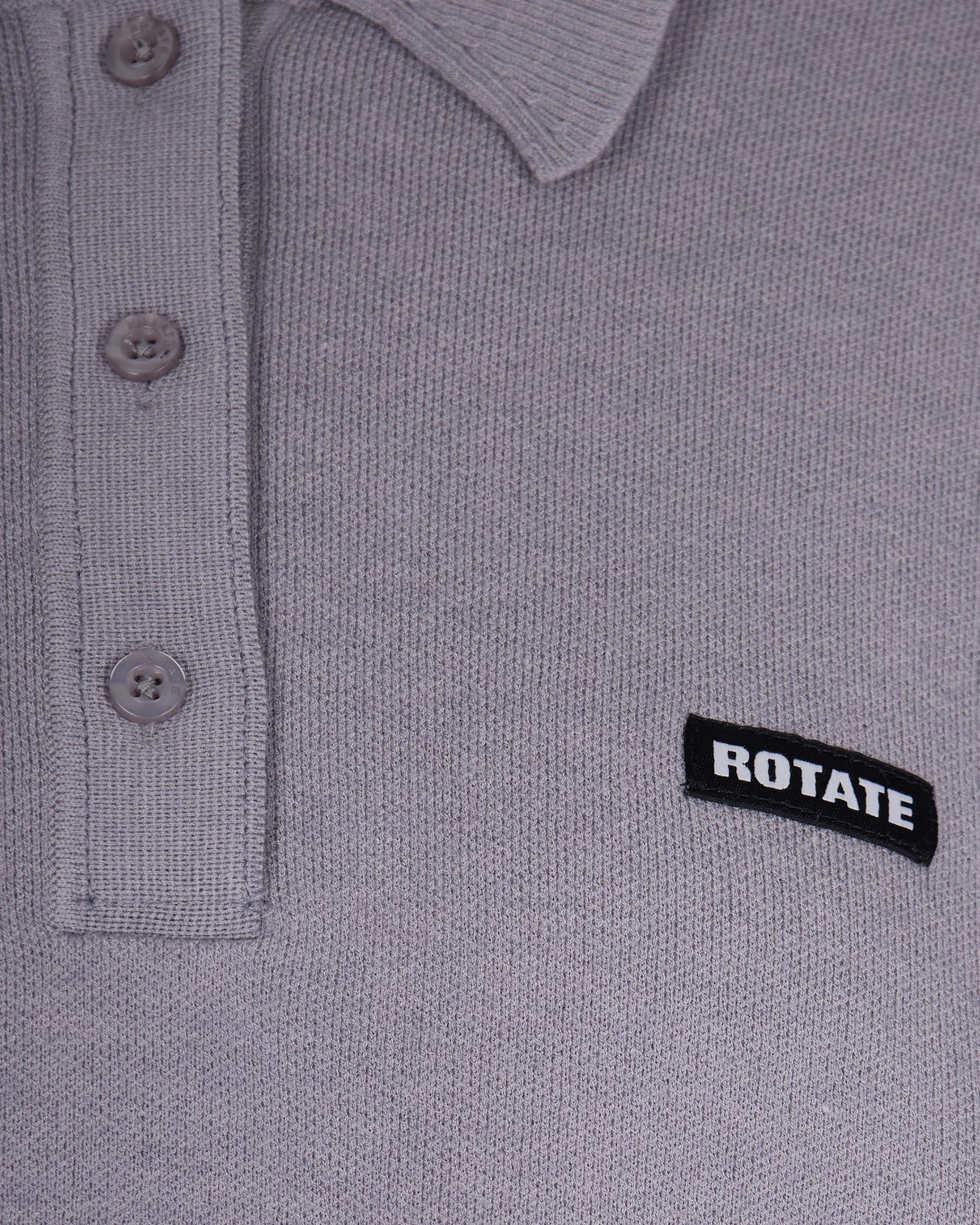 Sweter polo z dzianiny z domieszką metalicznych włókien