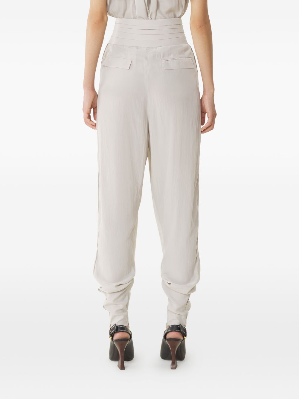 High-Waisted Trousers with Pleated Detailing and Side Pockets