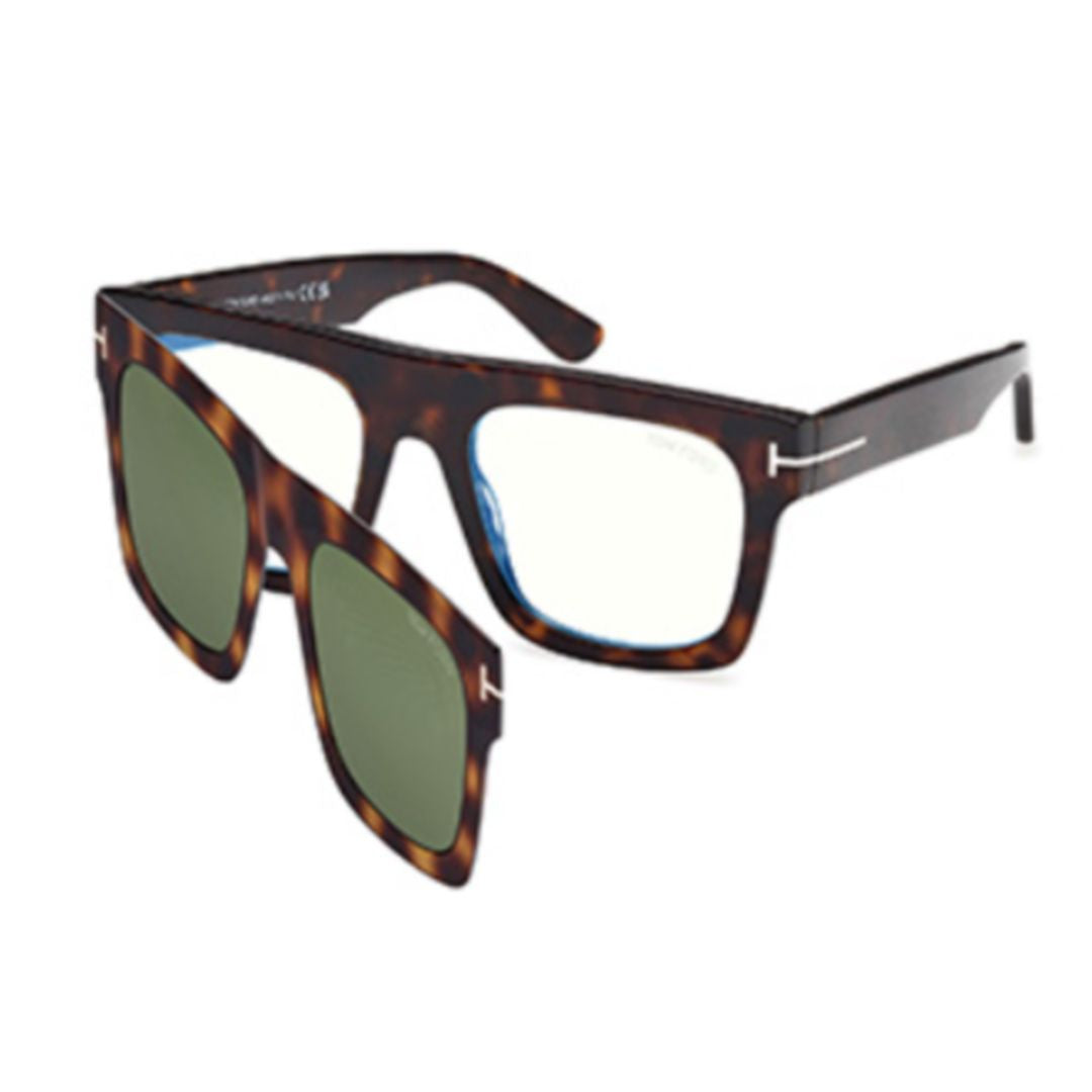 Ft6068-B Oversized Square Tortoiseshell Sunglasses
