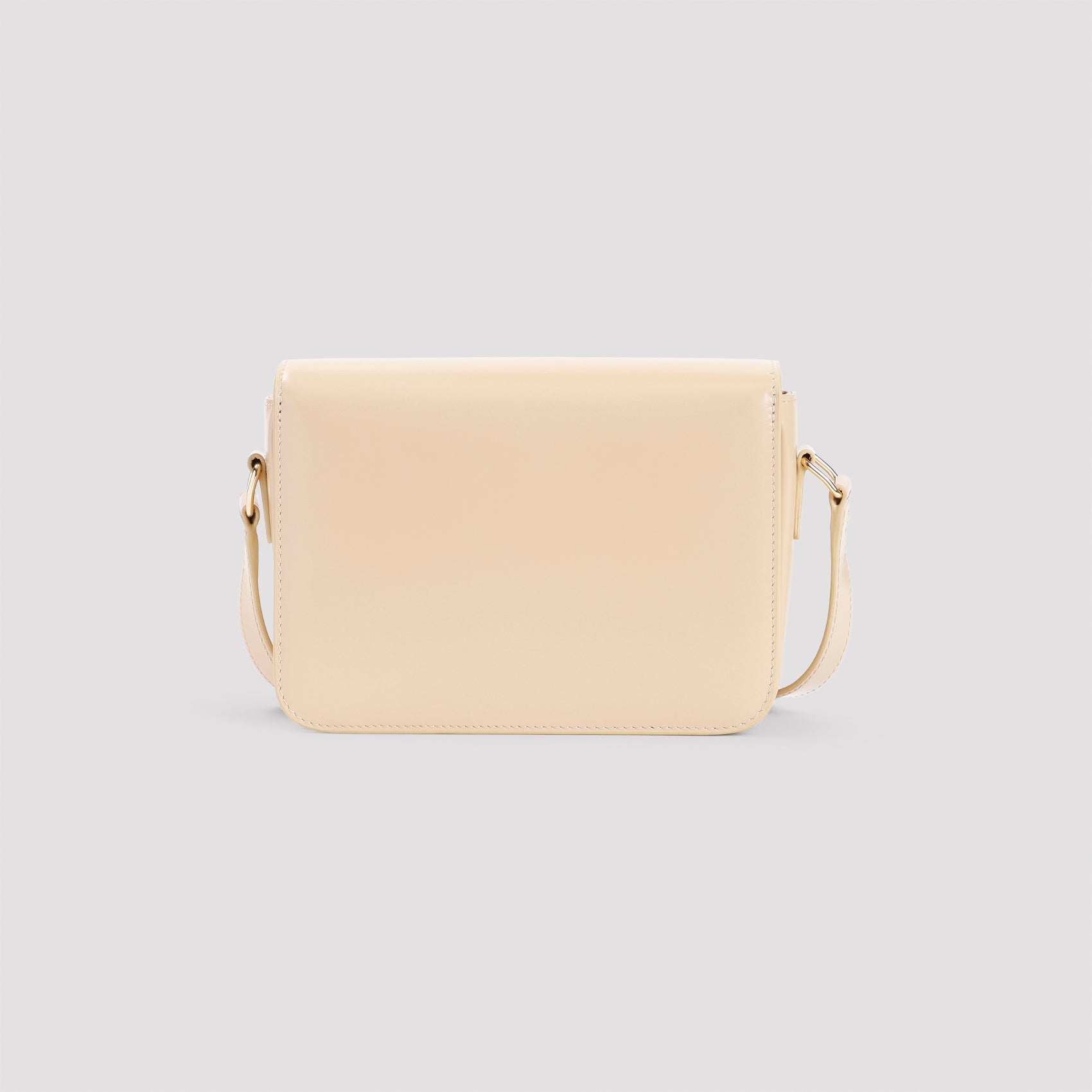 Beige Calf Leather Shoulder Bag