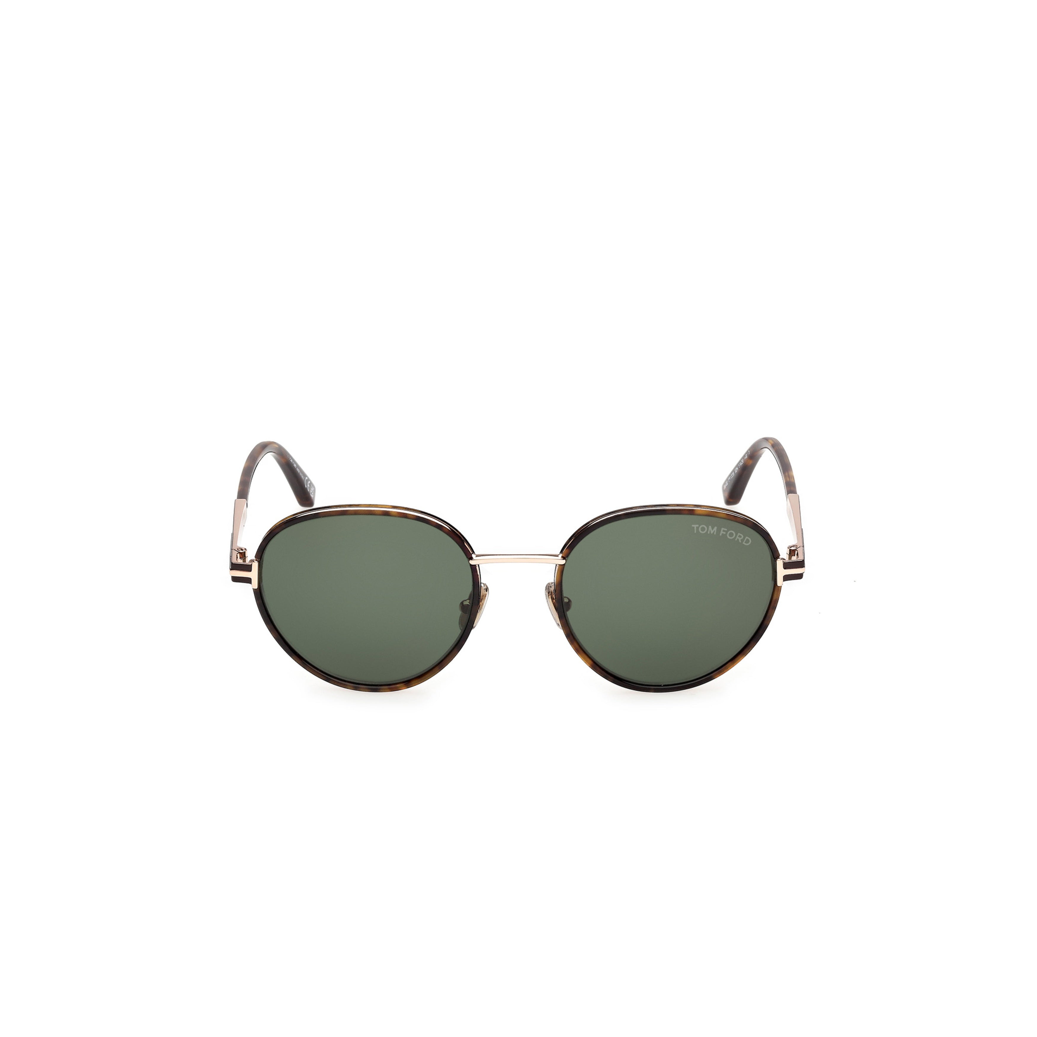 Ft1339 Round Green Lens Sunglasses