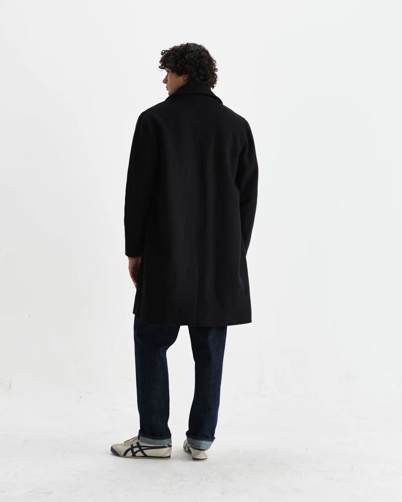 Wool Twill Stan Coat with Minimalist Design