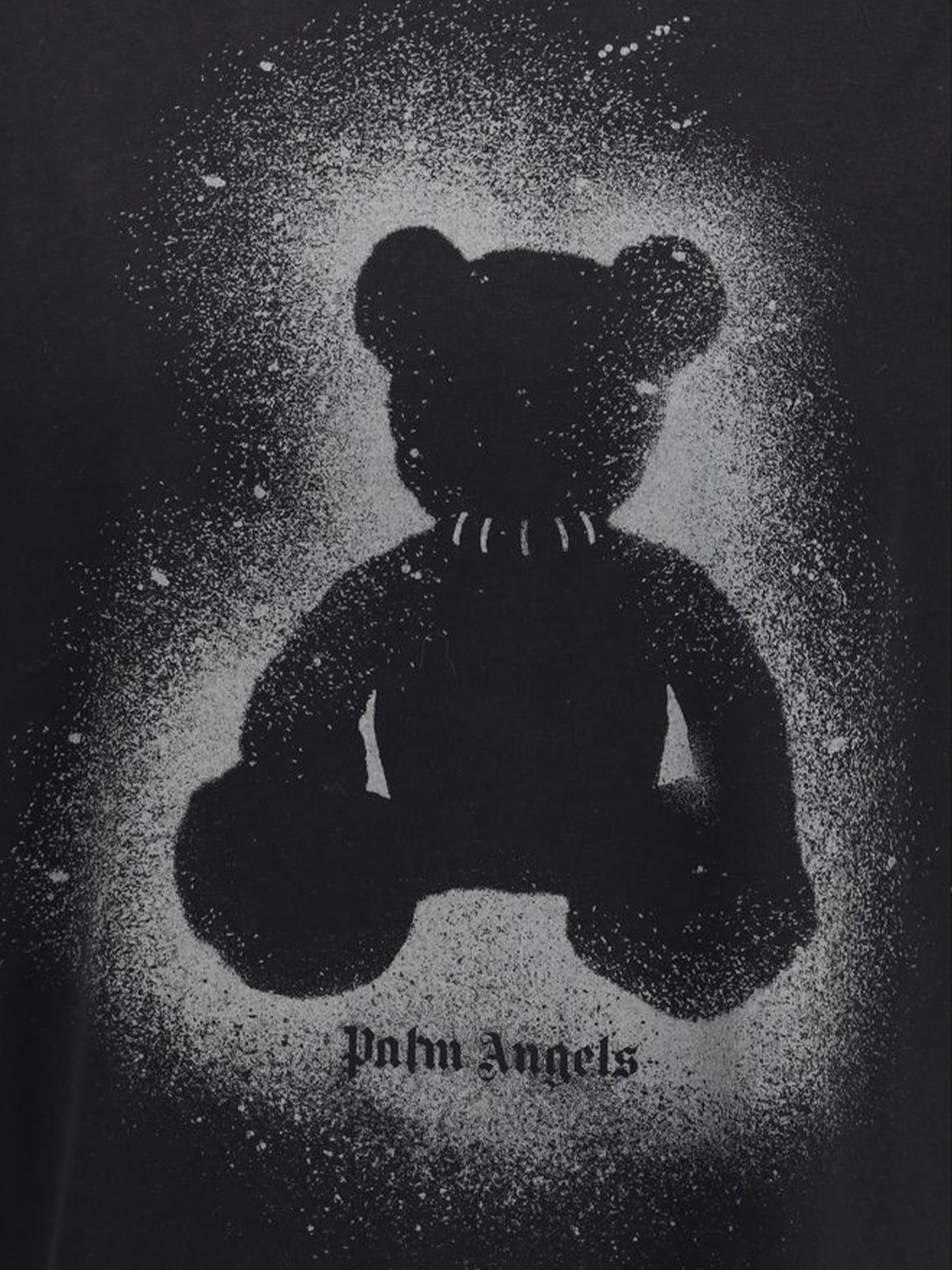 Black Spray Bear Over Cotton T-Shirt