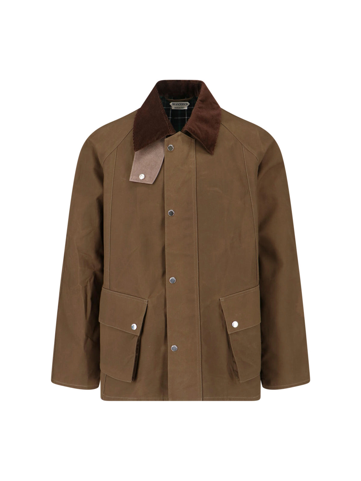 Brown Structured Corduroy Collar Cotton Jacket