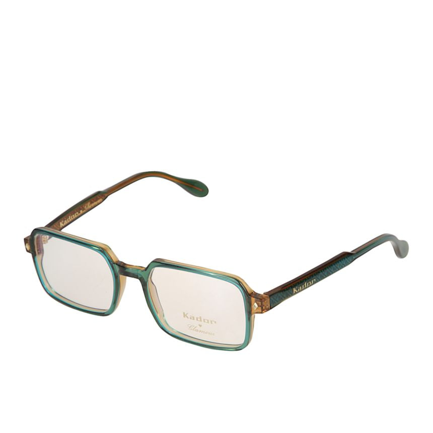 Kolette/N Translucent Green Gradient Eyeglasses with Gold Accents