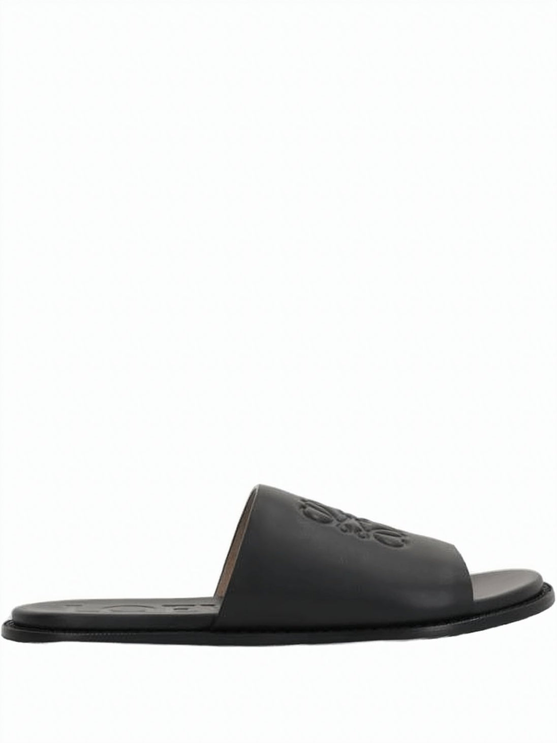 Minimalist Smooth Leather Slide Sandal