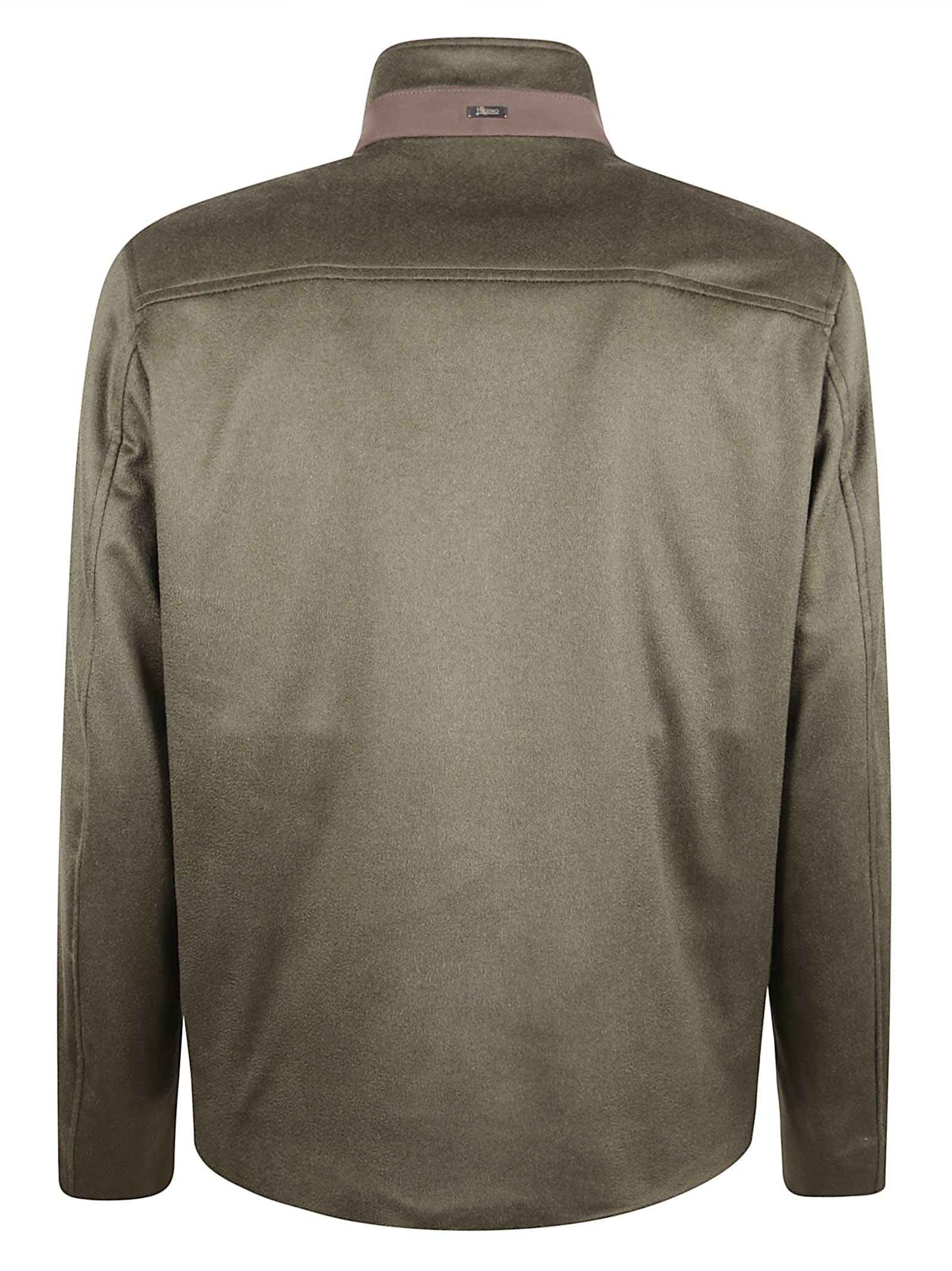 Casual Jacket With Sheepskin-Lined High Collar