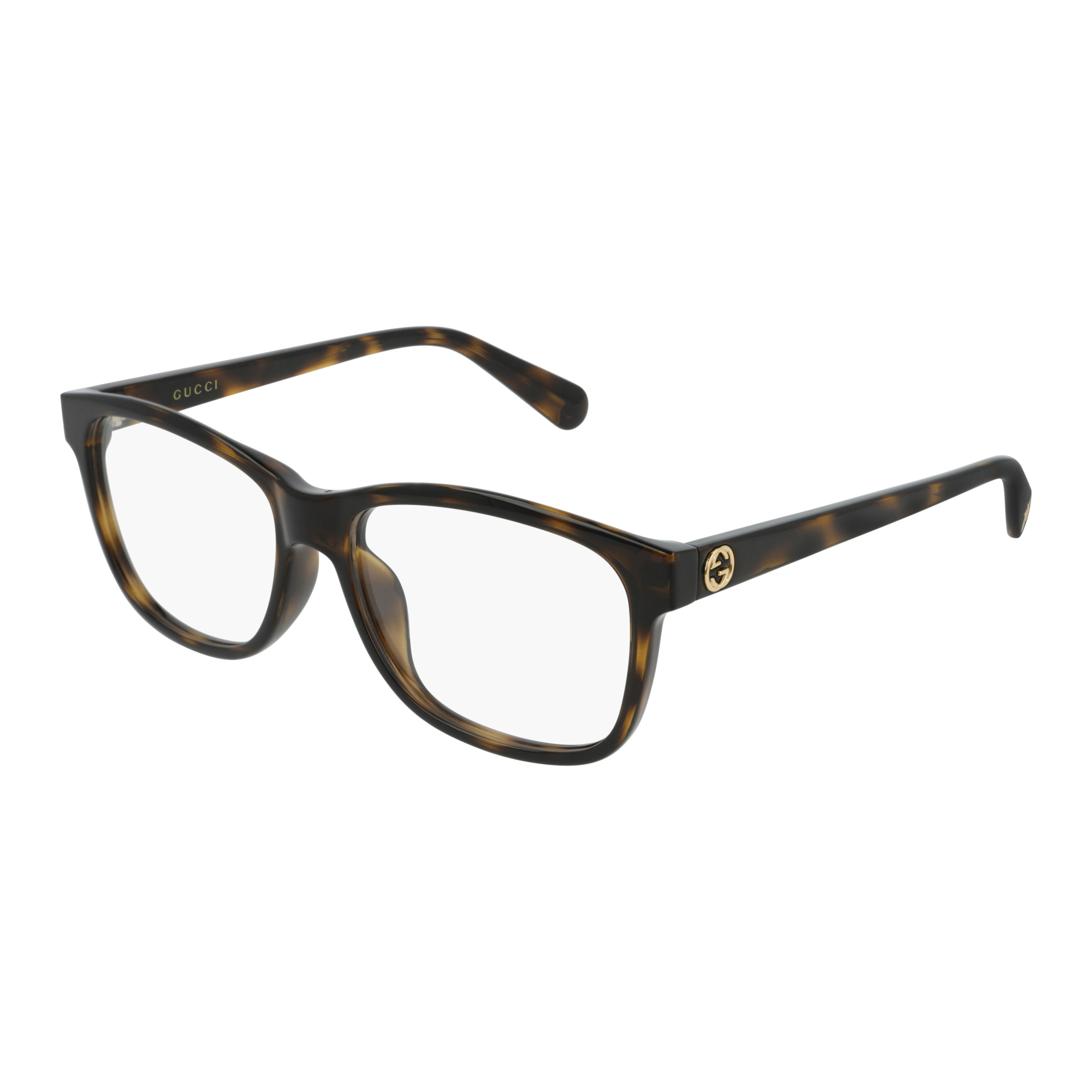 Gg0374oa Rectangular Tortoiseshell Frame Eyeglasses