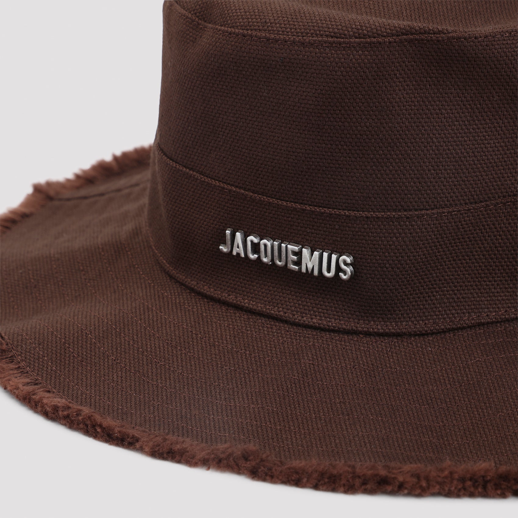 Wide Brim Hat With Frayed Edge