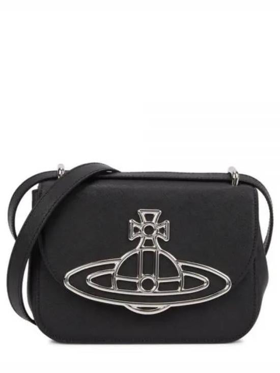Rectangular Crossbody Bag in Smooth Leather