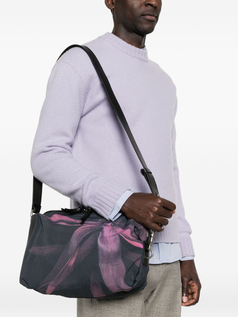 Rectangular Bags with Dark Floral Print