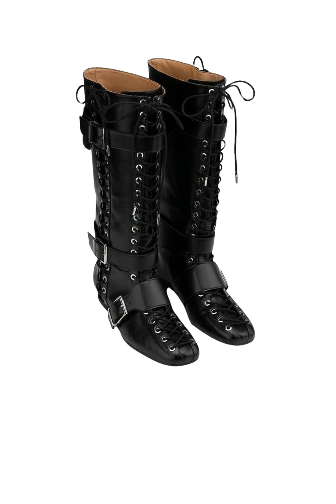 Mid-Calf Lace-Up Ganni Boots
